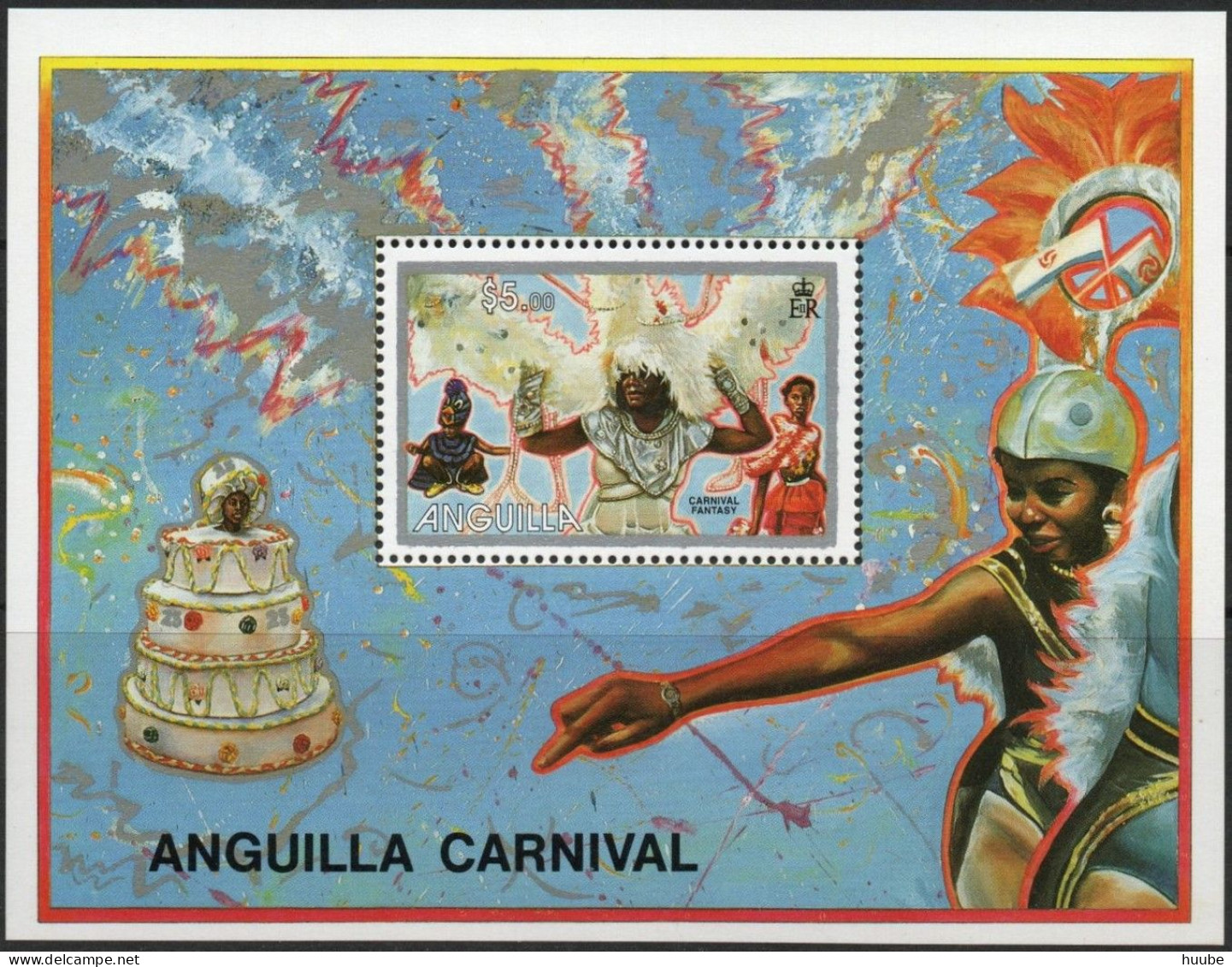 Anguilla, 1993	, Mi 907-913, Carnival In Anguilla, 6v + Block 97, MNH - Carnaval