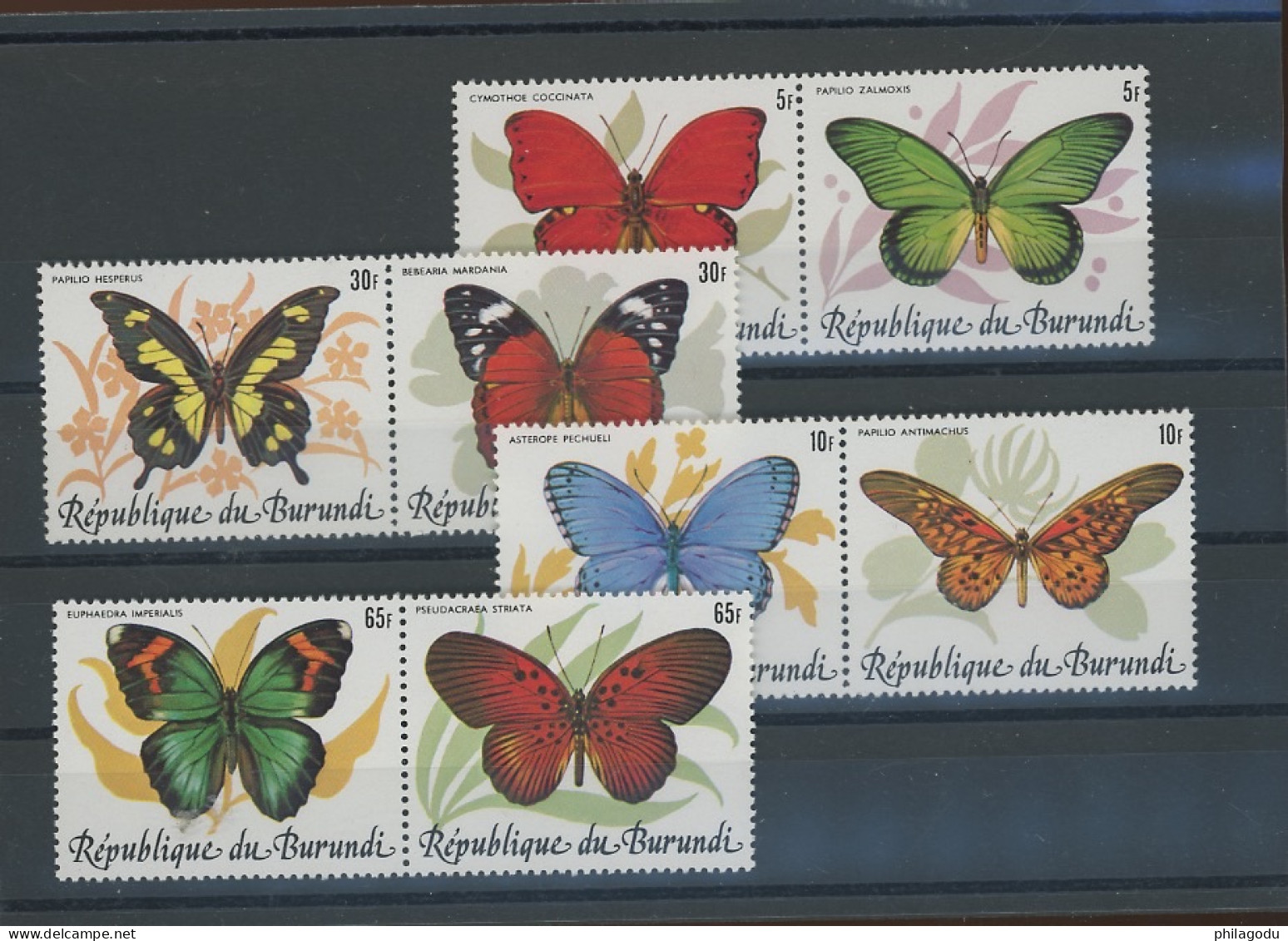 1984 Papillons Vlinders Seulement 8 Val. **. Postfris MNH - Nuovi