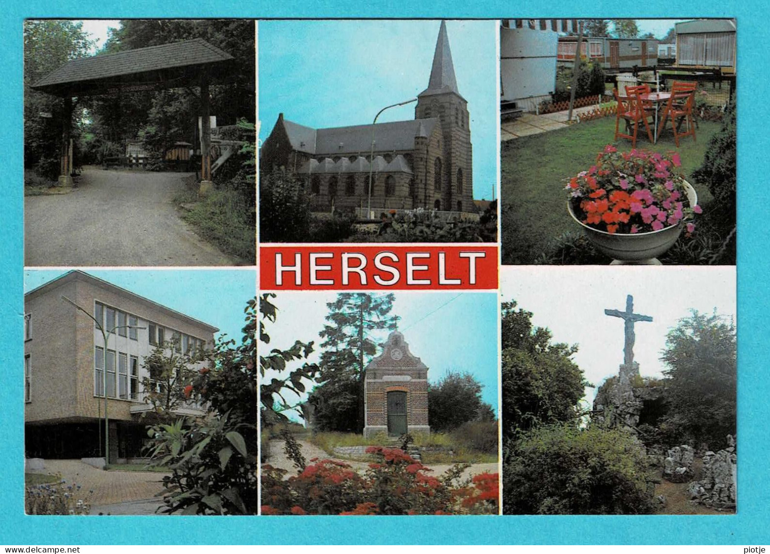 * Herselt (Antwerpen - Anvers) * (R. De Cock) Groeten Uit Herselt, Bonjour De Herselt, église, Kerk, Croix - Herselt