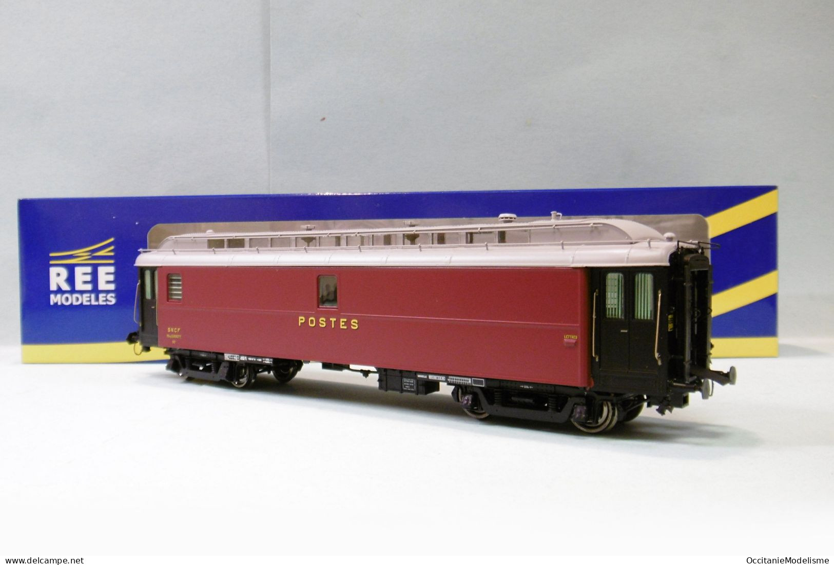 REE - AMBULANT POSTALE OCEM 16m PAZ Postes PTT SNCF Ep. IIIA Réf. VB-247 Neuf NBO HO 1/87 - Passagierwagen