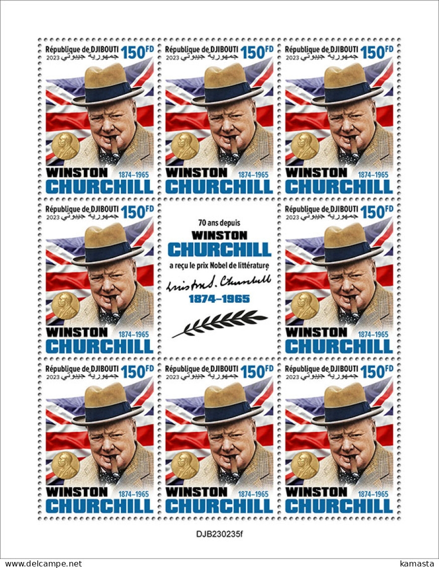 Djibouti  2023 Winston Churchill. (235) OFFICIAL ISSUE - Sir Winston Churchill