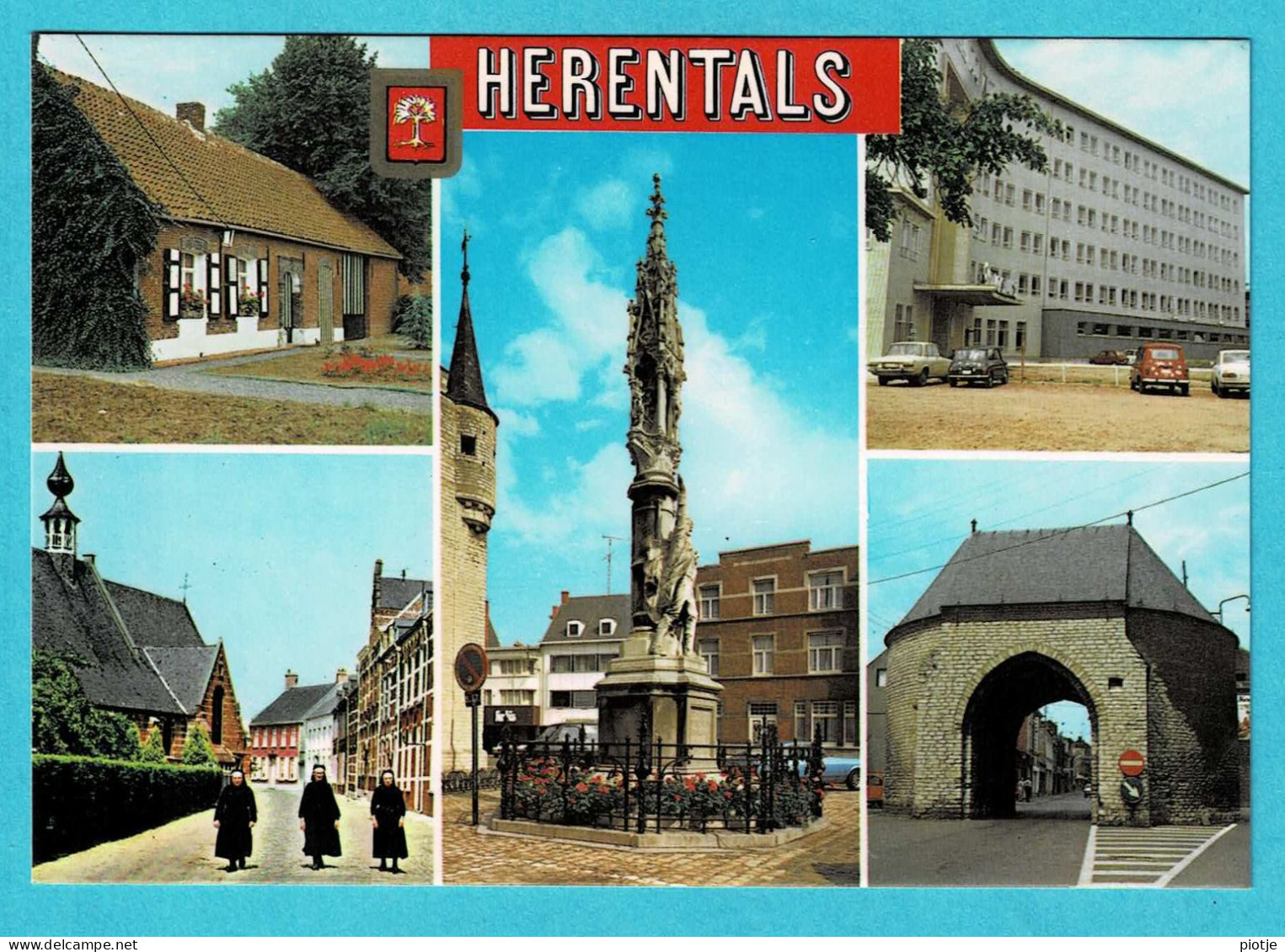 * Herentals - Hérenthals (Antwerpen - Anvers) * (Boekhandel Ostyn - Foto Cine Van Geel P 114/1) Groeten Uit, Oldtimer - Herentals