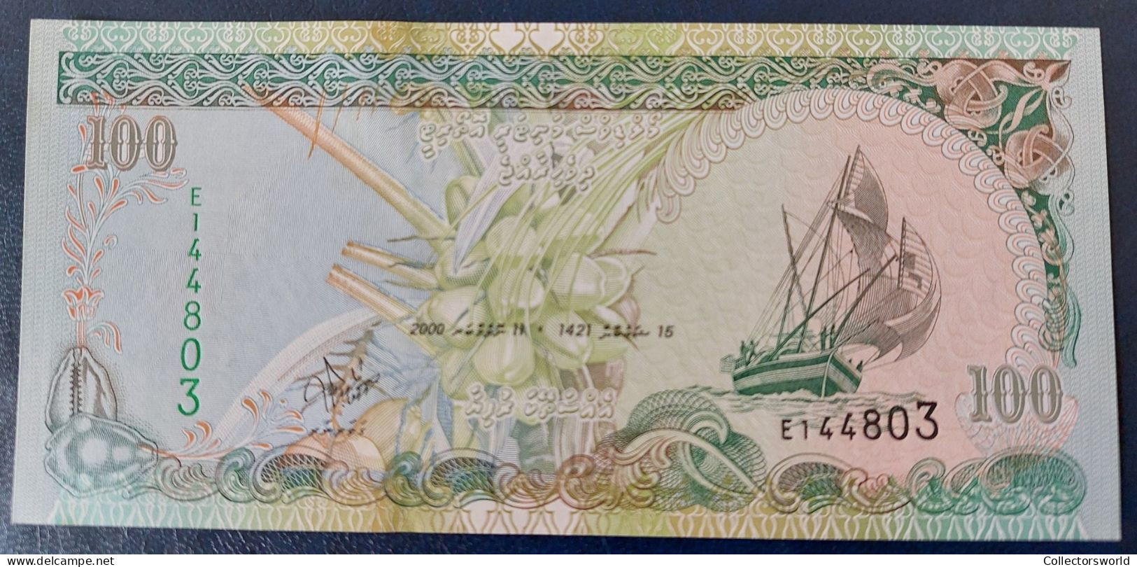 Maldives 100 Rufiyaa 2000 P22 UNC - Maldiven