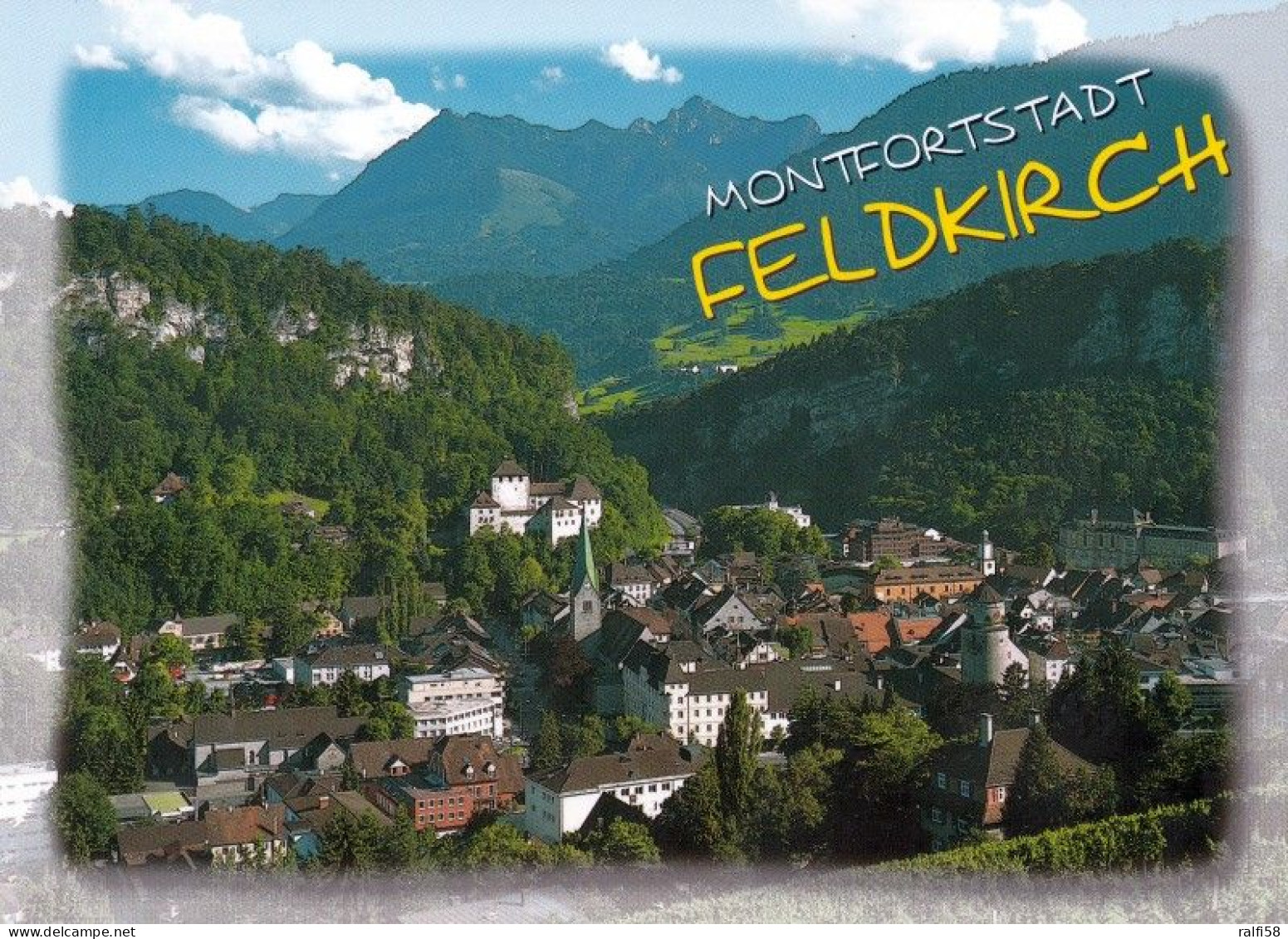 1 AK Österreich / Vorarlberg * Blick Auf Die Stadt Feldkirch - Luftbildaufnahme * - Feldkirch