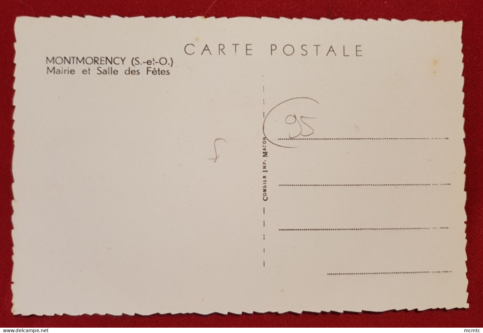 Carte -  Montmorency  -  (S.-et-O.) -Mairie Et Salle Des Fêtes - Montmorency