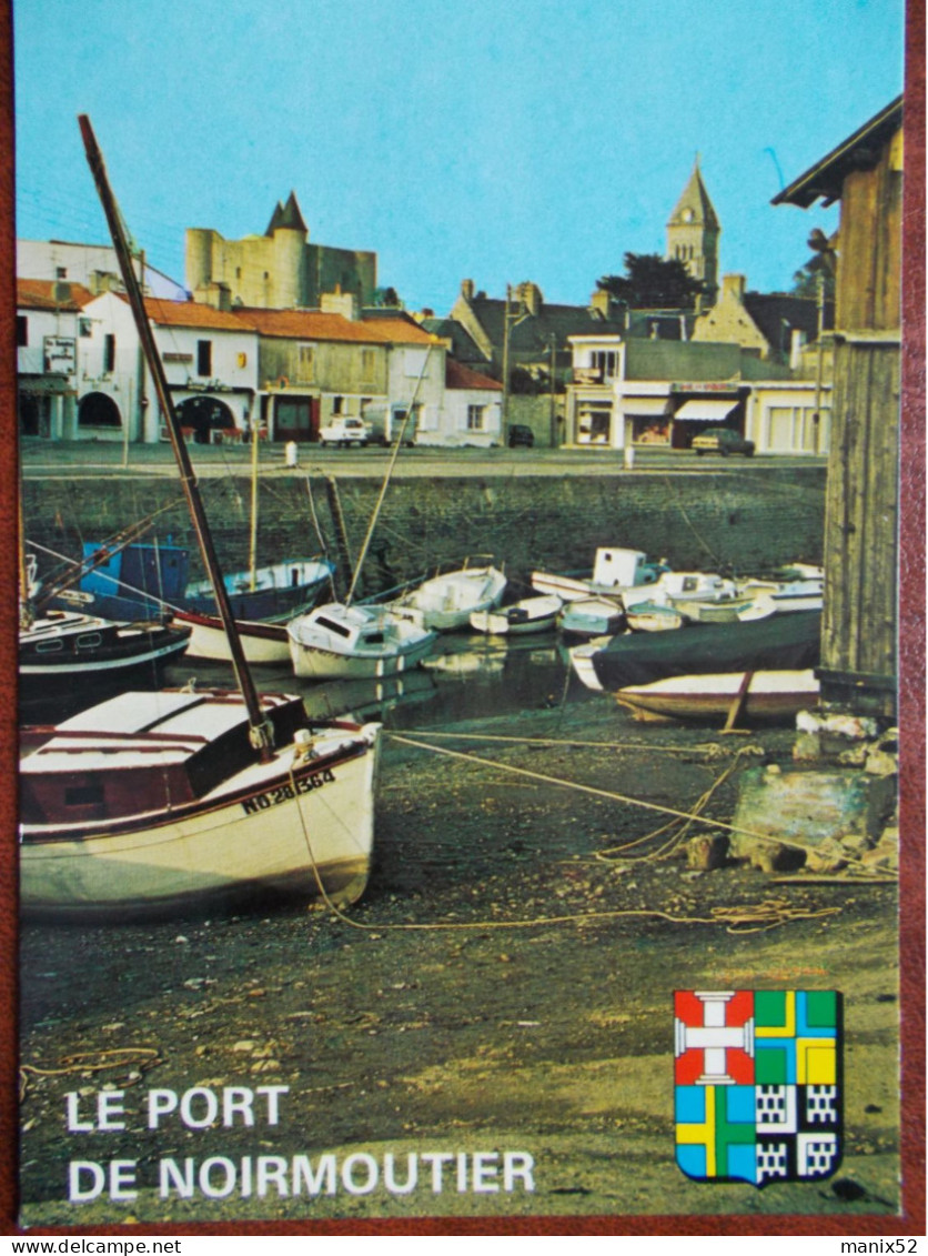 85 - NOIRMOUTIER - Le Port. (A Marée Basse / Blason) - Noirmoutier