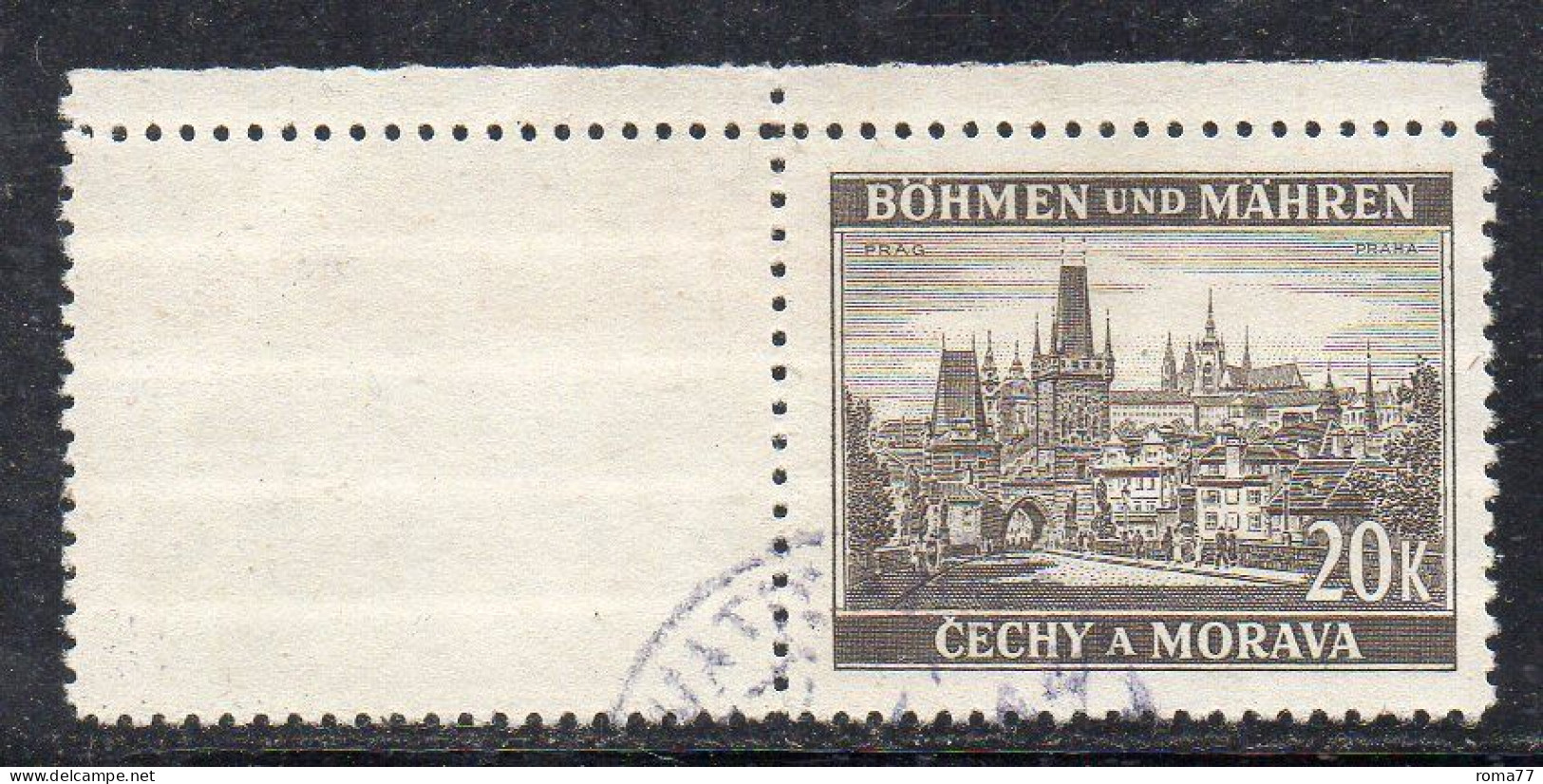 MONK634 - Bohemia & Moravia , Praga 20K Usata - Used Stamps
