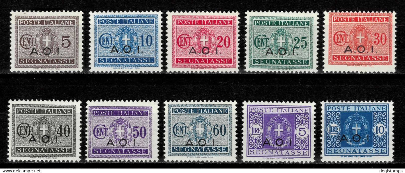 Italian Eastern Africa Ethiopia A.O.I. 1939/40  Porto Lot  MNH** - Ethiopië