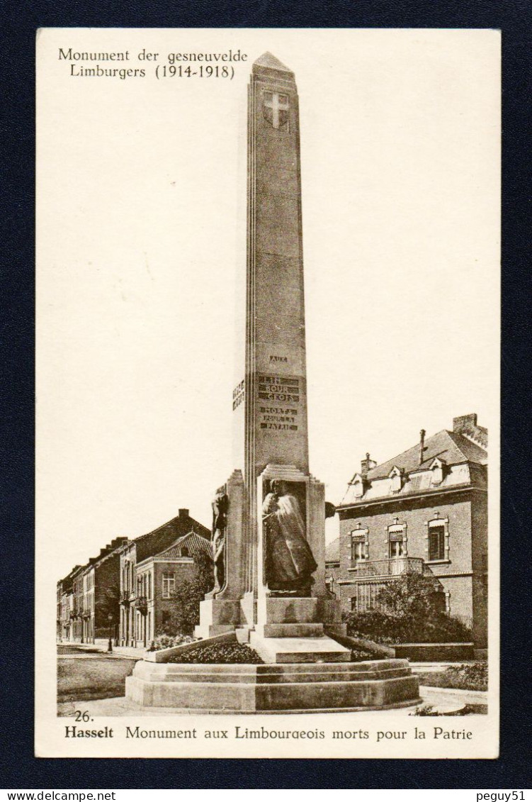 Hasselt. Monument Aux Limbourgeois Morts Pour La Patrie (1914-18 - Sculpteur Edouard Vereycken, Arch. Jan Van Asperen) - Hasselt