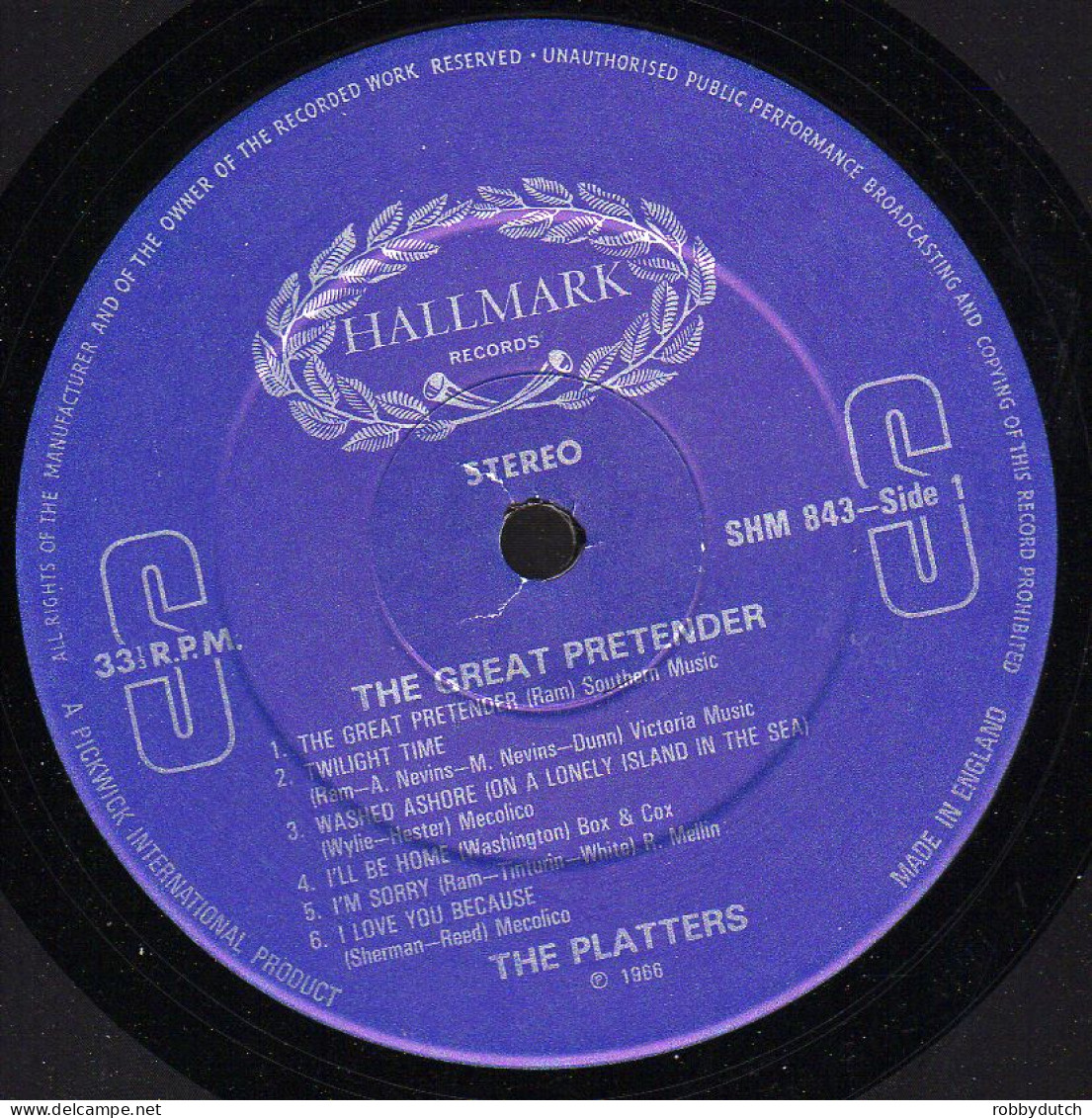 * LP *  PLATTERS - THE GREAT PRETENDER (England 1966) - Soul - R&B