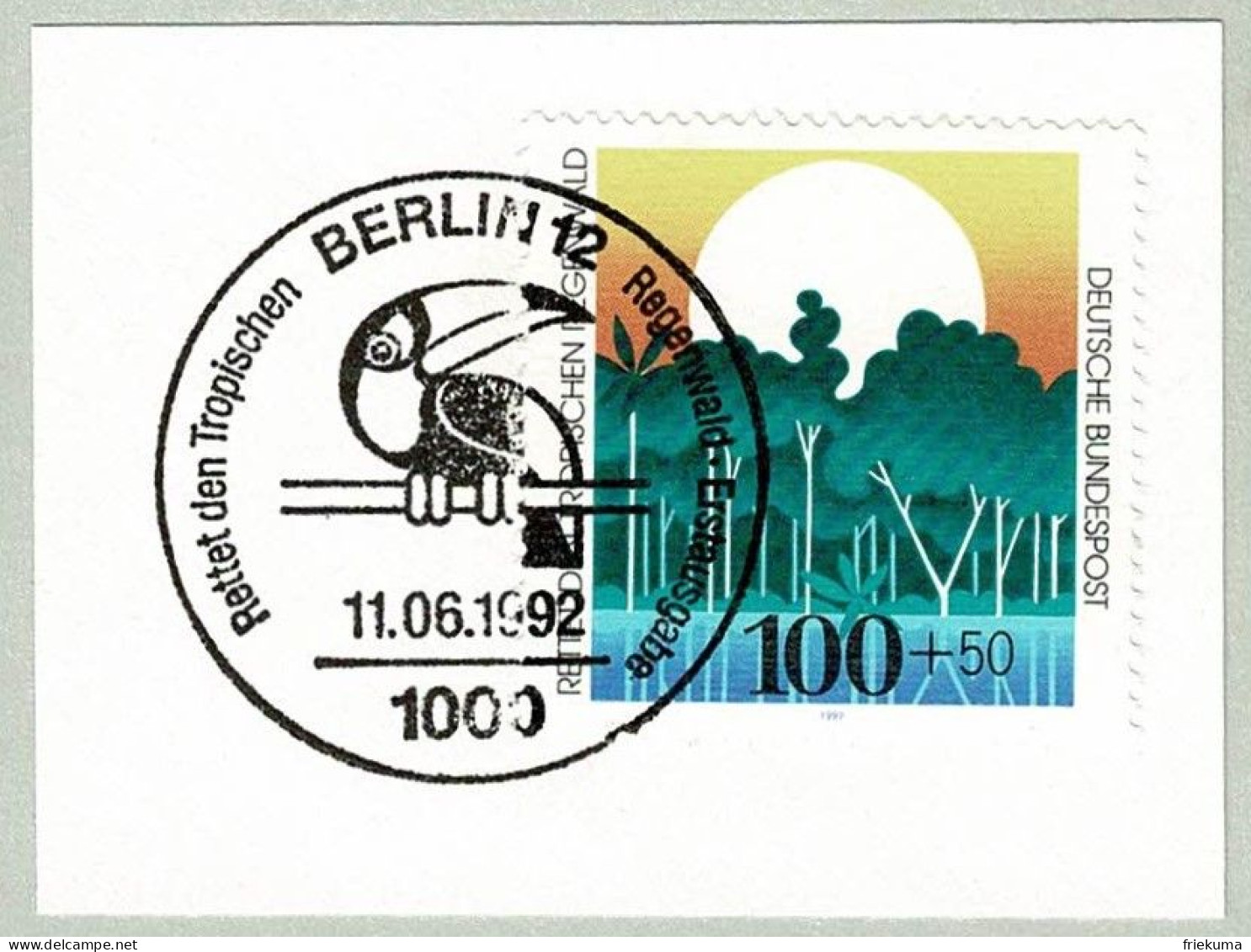 Deutschland 1992, Ersttagstempel Rettet Den Tropischen Regenwald, Tukan / Ramphastidae, Spechtvogel  - Picchio & Uccelli Scalatori