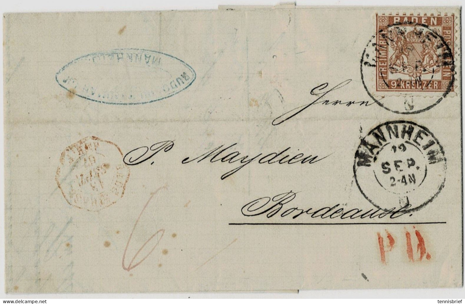 Nr. 20 A, Ausland-Brief, (Mi. 90.- +), # A7604 - Cartas & Documentos