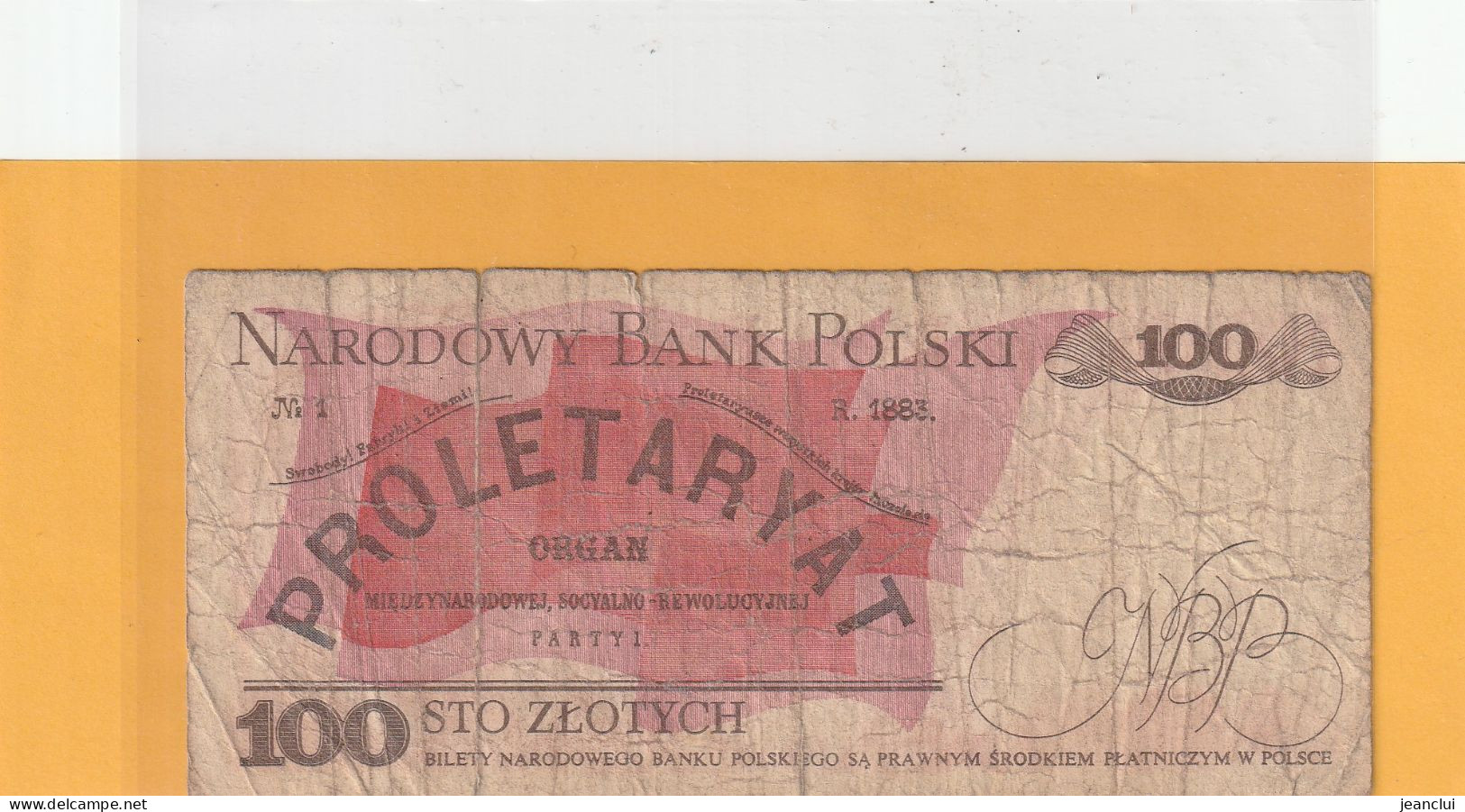 NARODOWY BANK POLSKI . 100 ZLOTYCH .  1-6-1986 .  N° PA 4875469 .  2 SCANNES - Pologne