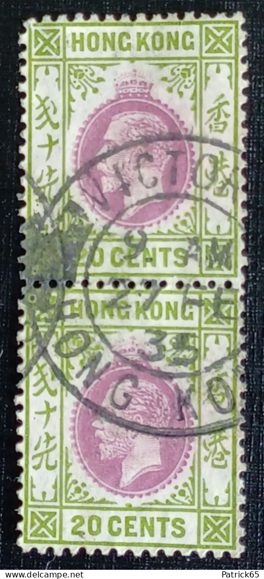 Hong Kong Jaar 1921  Yv.nr.124 In Paar-- Used - Usados