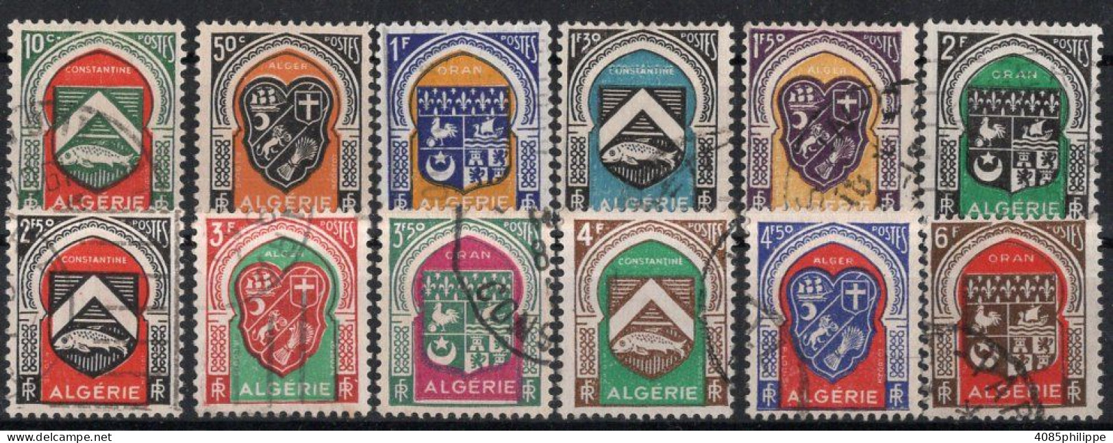 ALGERIE Timbres-poste N°254 à 265 Oblitérés TB Cote 5€00 - Used Stamps