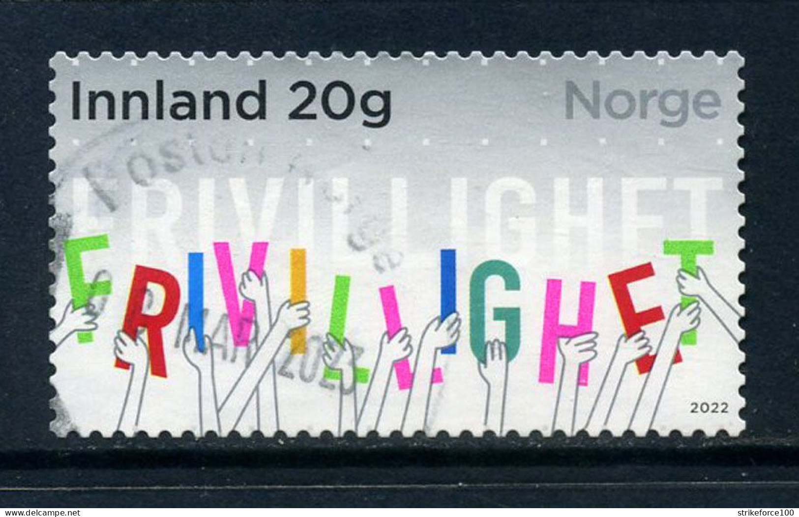 Norway 2022 - Volunteering, Fine Used 20g Stamp. - Oblitérés