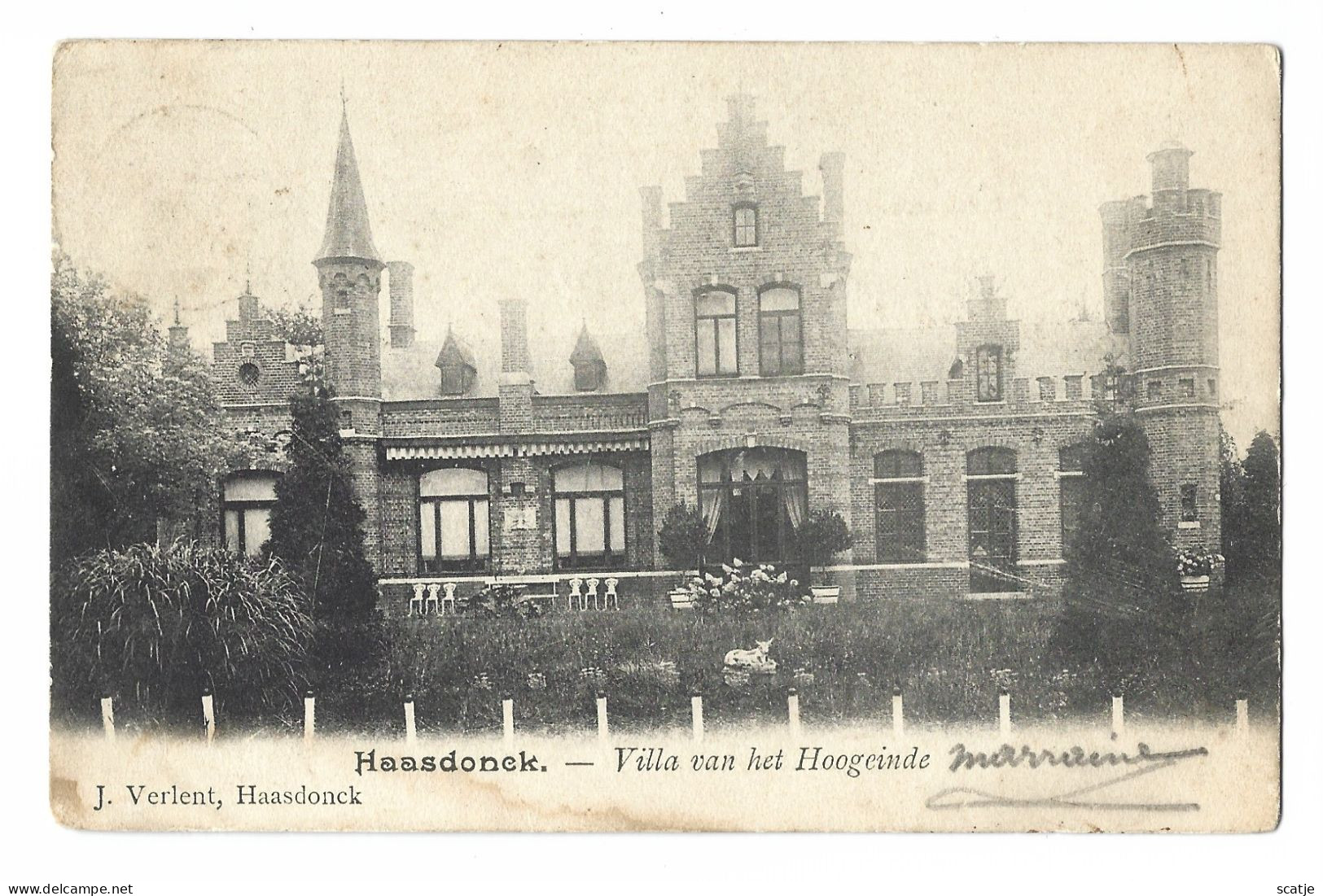 Haasdonck.   -   Villa Van Het Hoogeinde.   -   1900   Naar   Ixelles - Beveren-Waas