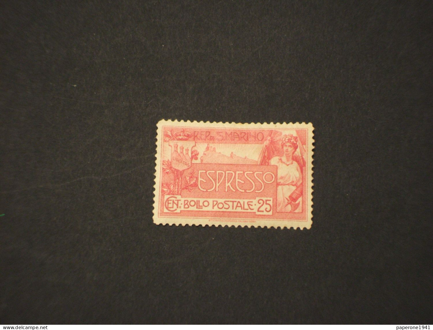 SAN MARINO -- ESPRESSI 1907 ALLEGORIA, Ben Centrato  --NUOVO(++) - Express Letter Stamps