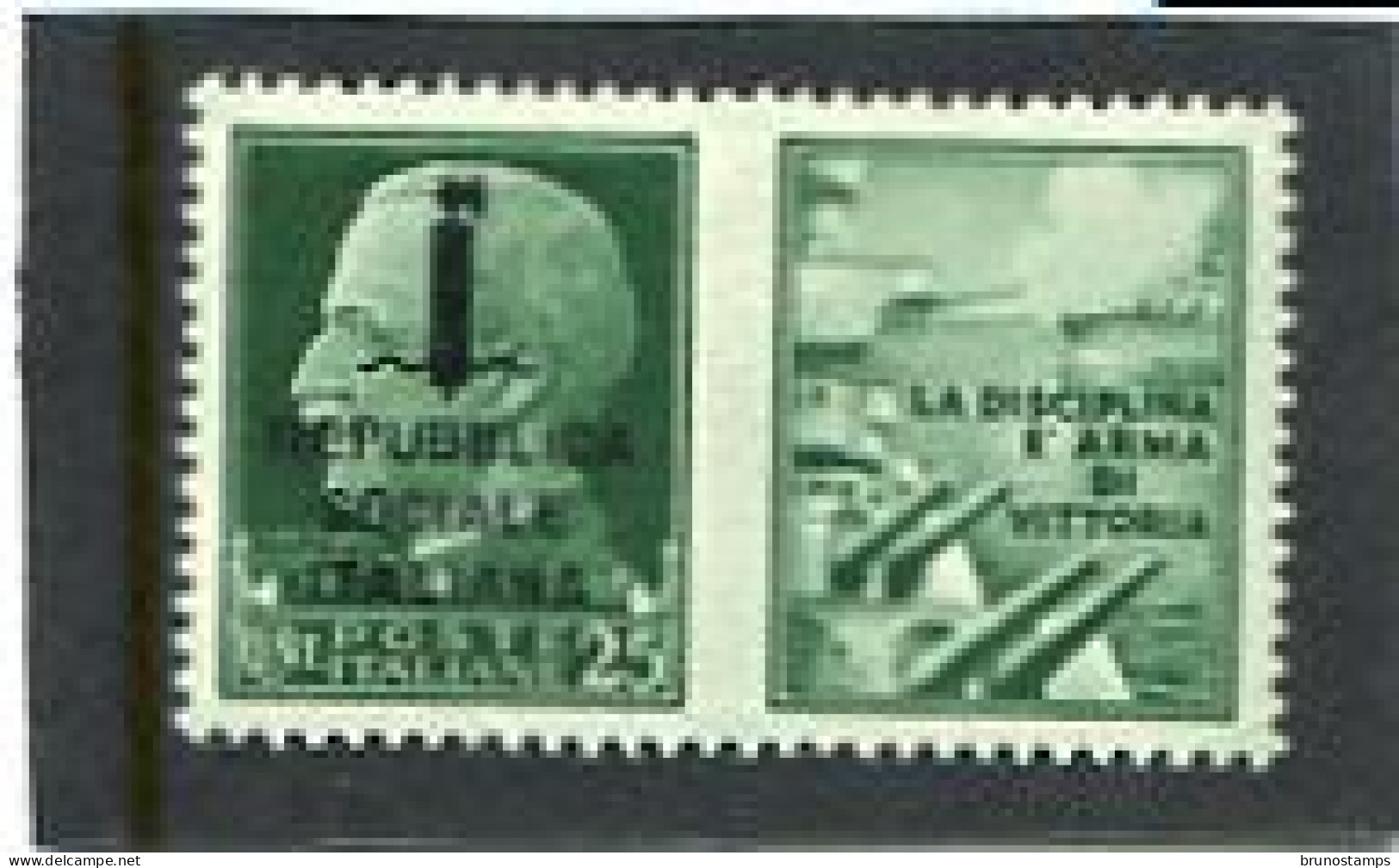 ITALY/ITALIA - 1944  25c  PROPAGANDA  DISCIPLINA  MINT NH - Propagande De Guerre