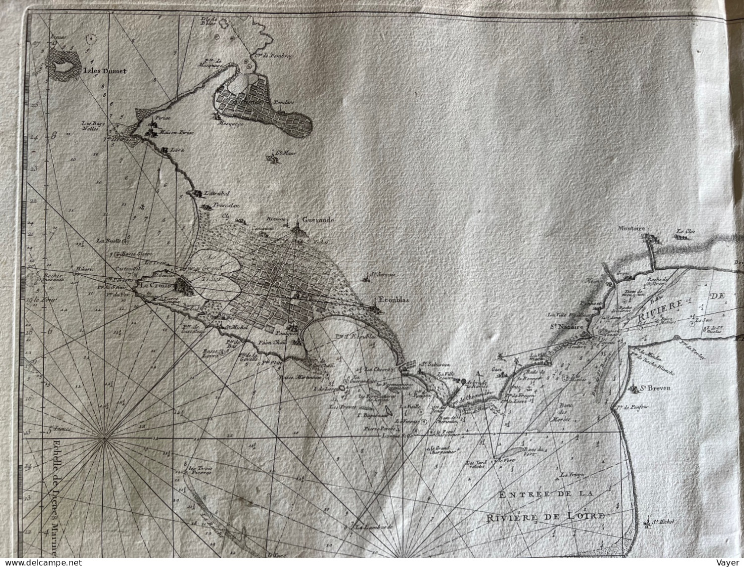 8ème Carte Particulière Des Costes De Bretagne Qui Comprend L’entrée De La Loire Et L’Isle De Noirmoutier - Nautical Charts