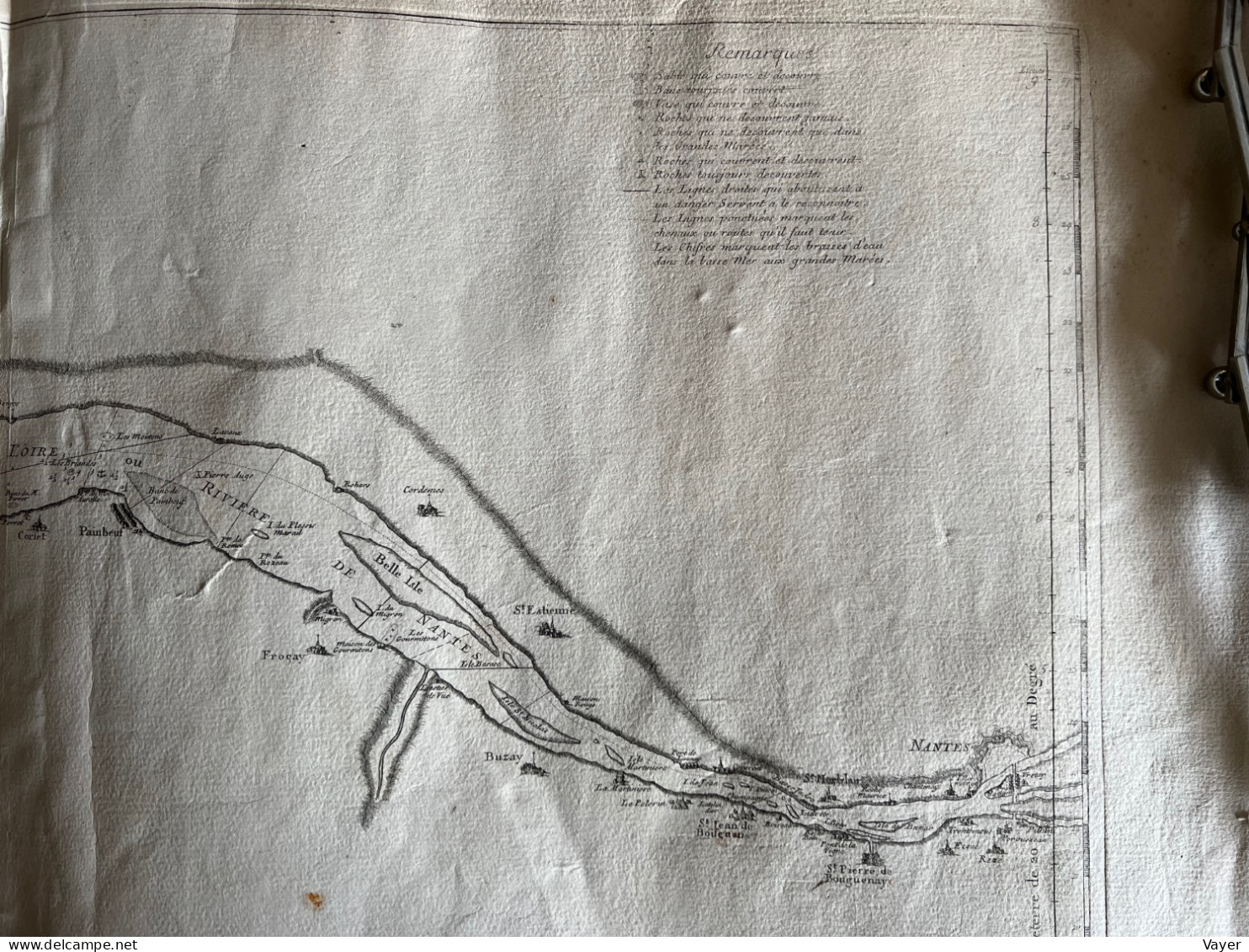 8ème Carte Particulière Des Costes De Bretagne Qui Comprend L’entrée De La Loire Et L’Isle De Noirmoutier - Zeekaarten