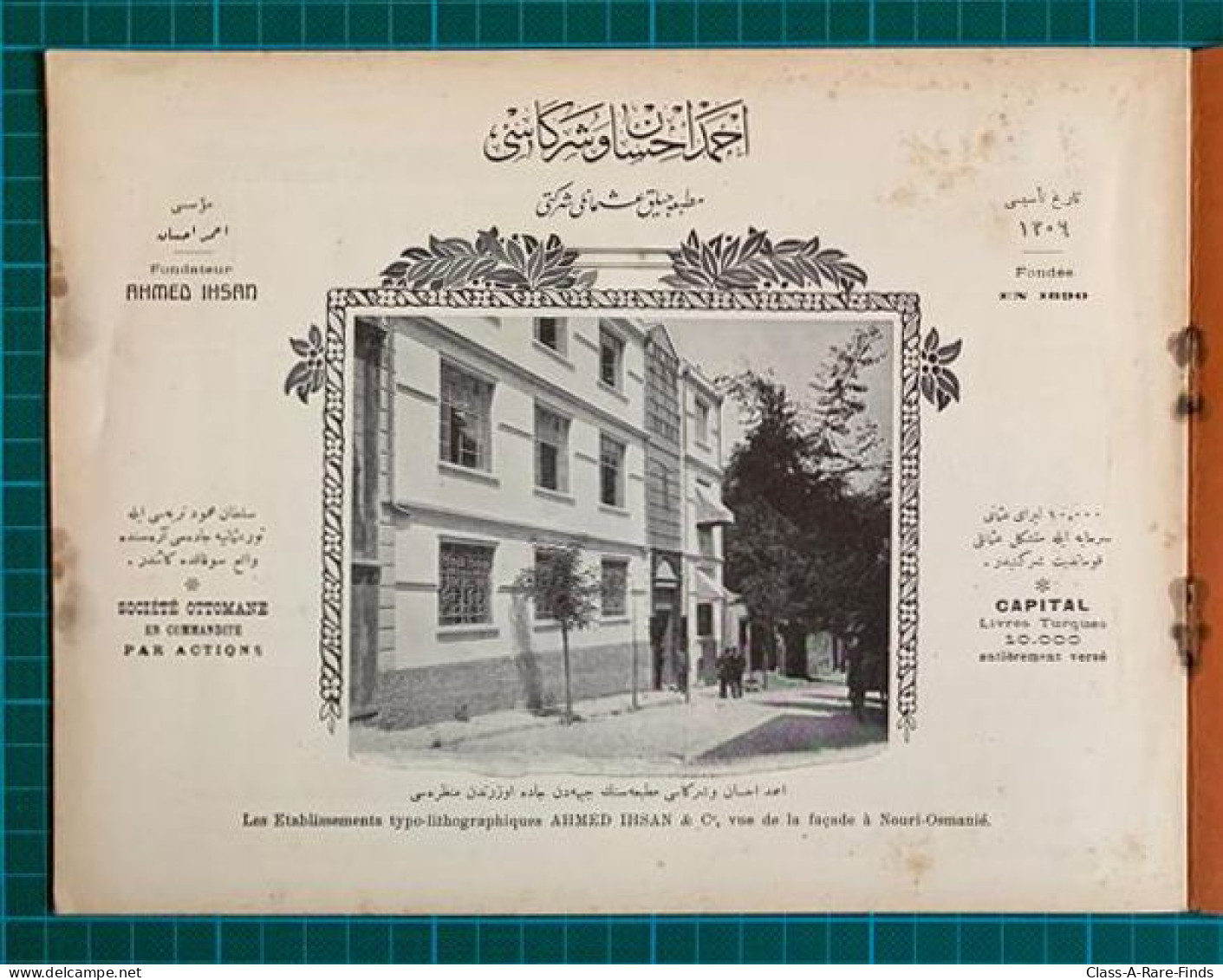 1912, OTTOMAN TURKEY ISTANBUL / AHMED IHSAN PRINTING HOUSE / SERVET-I FUNUN / SERVETIFUNOUN MAGAZINE / BOOKLET - Romane