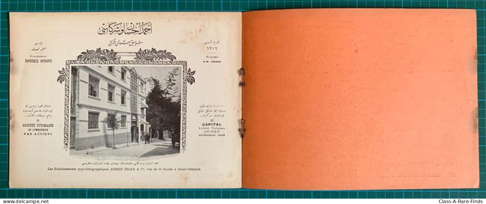 1912, OTTOMAN TURKEY ISTANBUL / AHMED IHSAN PRINTING HOUSE / SERVET-I FUNUN / SERVETIFUNOUN MAGAZINE / BOOKLET