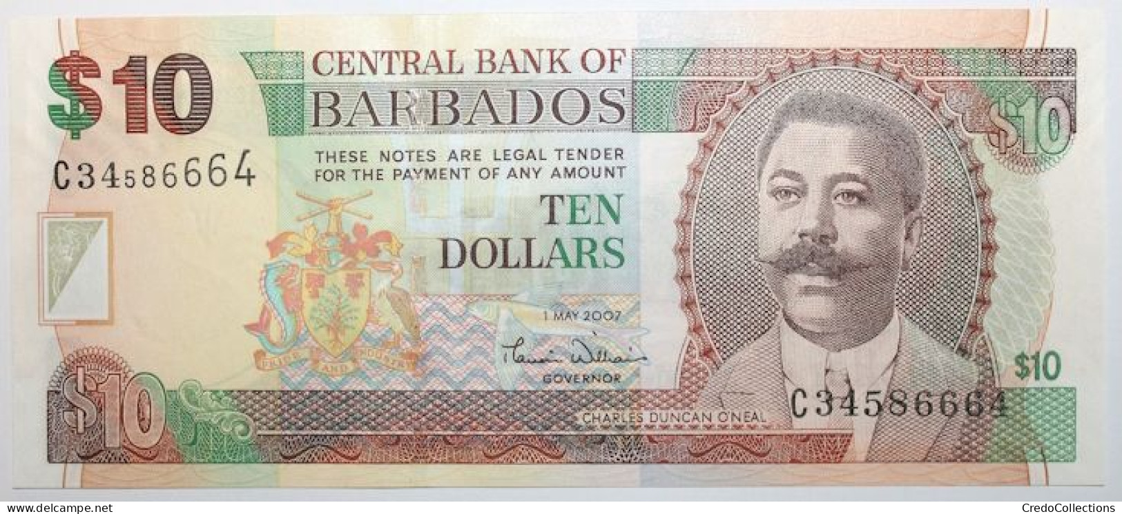 Barbades - 10 Dollars - 2007 - PICK 68a - NEUF - Barbados (Barbuda)