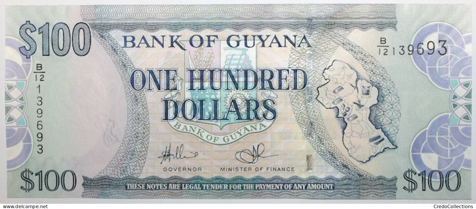 Guyana - 100 Dollars - 2009 - PICK 36b.1 - NEUF - Guyana