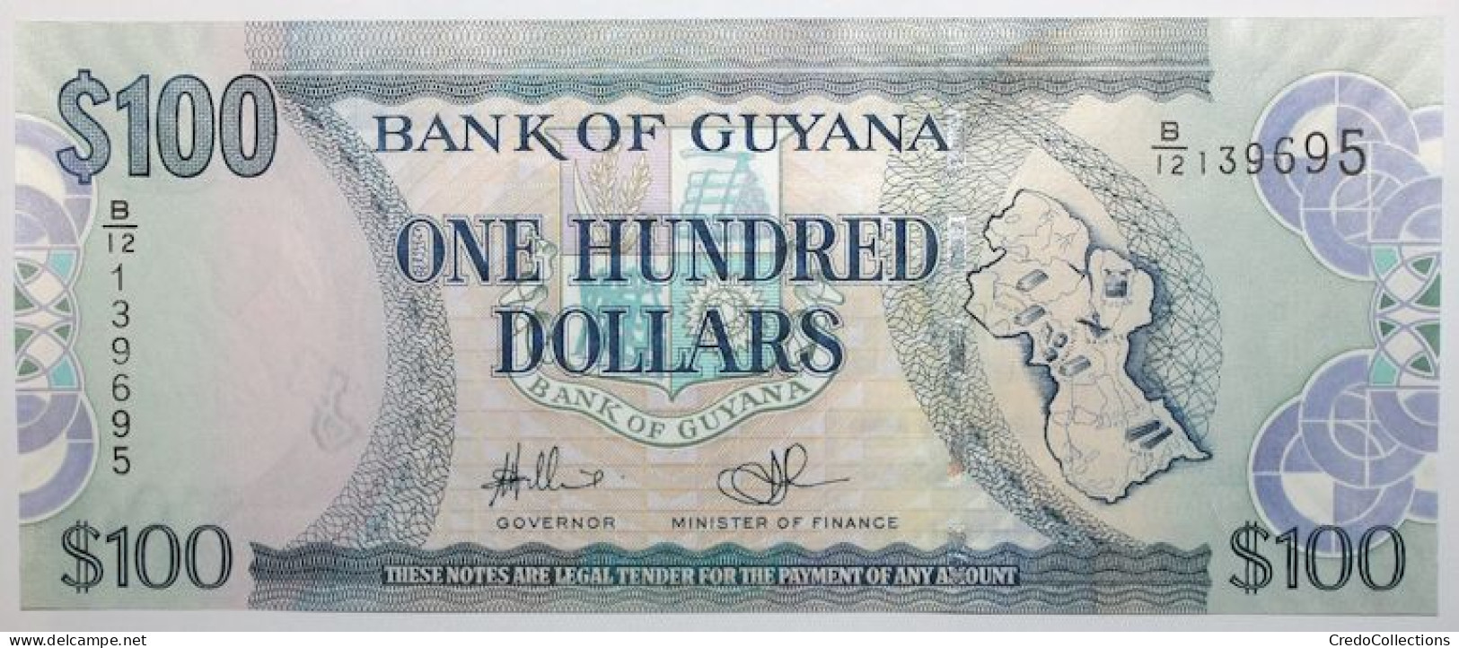 Guyana - 100 Dollars - 2009 - PICK 36b.1 - NEUF - Guyana