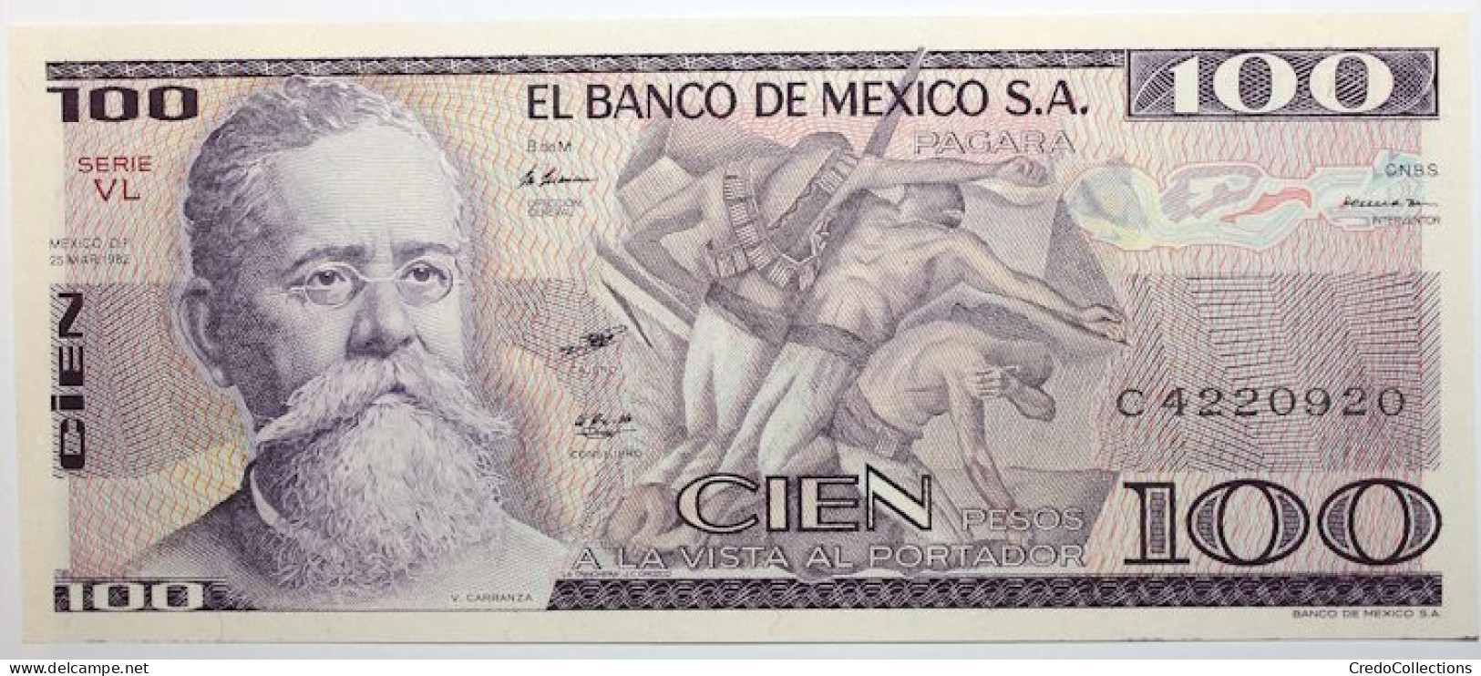 Mexique - 100 Pesos - 1982 - PICK 74c.24 - NEUF - Mexique