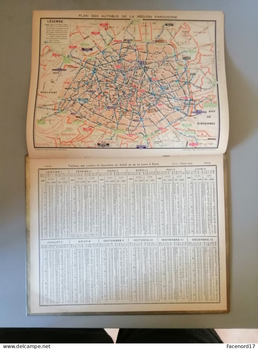 Calendrier Almanach Des P.T.T 1958  Gentille Fleuriste - Grossformat : 1941-60