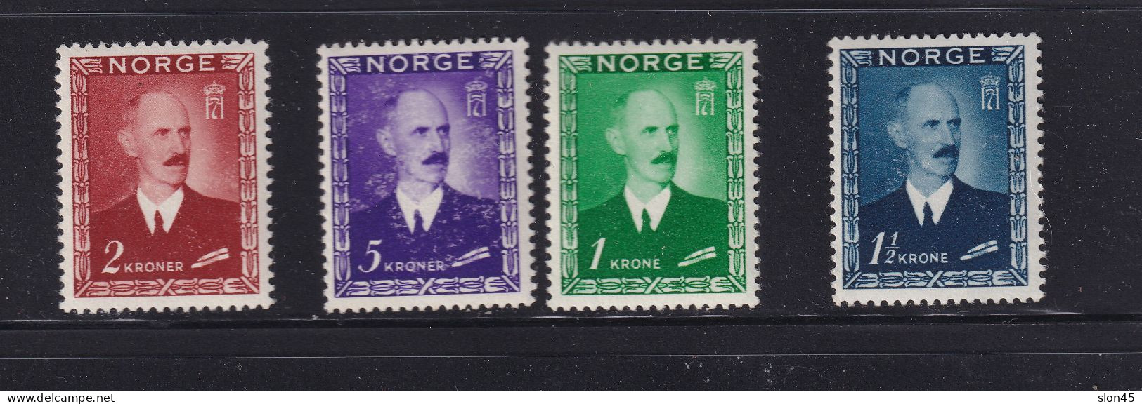 Norway 1946 Sc 275-8 Mi 315-8 MNH King Haakon VII CV $93 See Descr 15474 - Ongebruikt