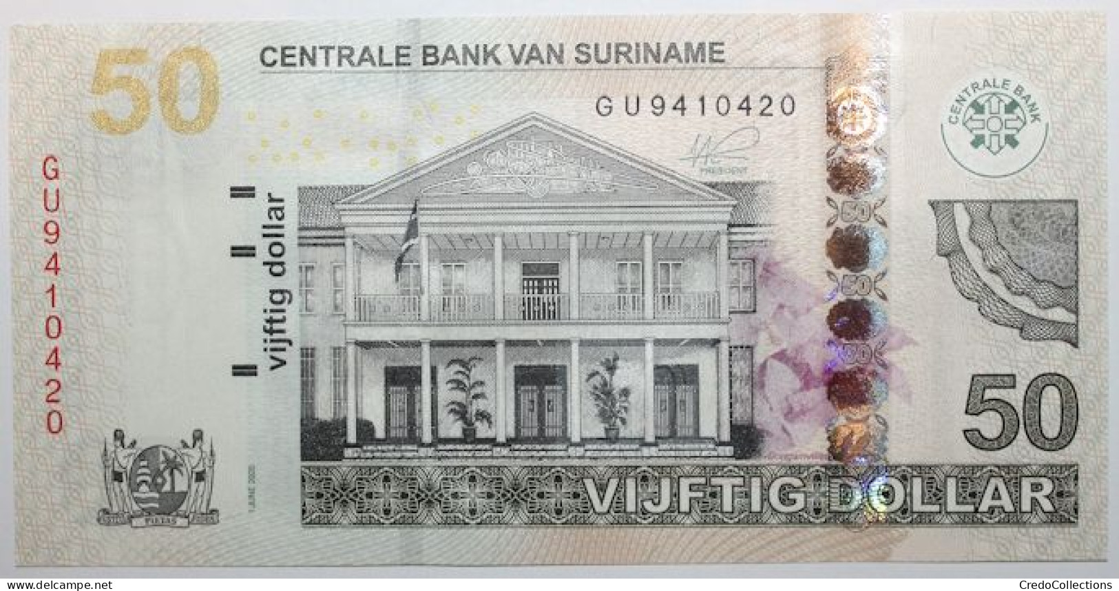 Surinam - 50 Dollars - 2020 - PICK 165e - NEUF - Suriname