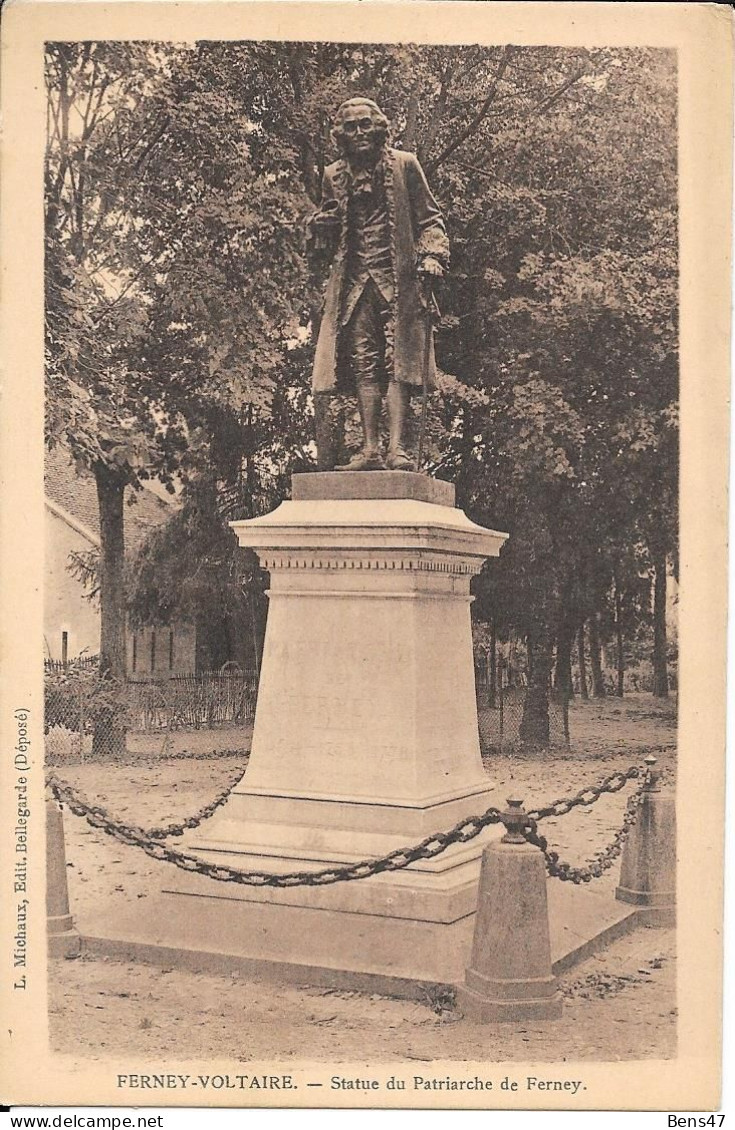 01 Ferney-Voltaire Statue Patriarche De Ferney -pas Envoyé - Ferney-Voltaire