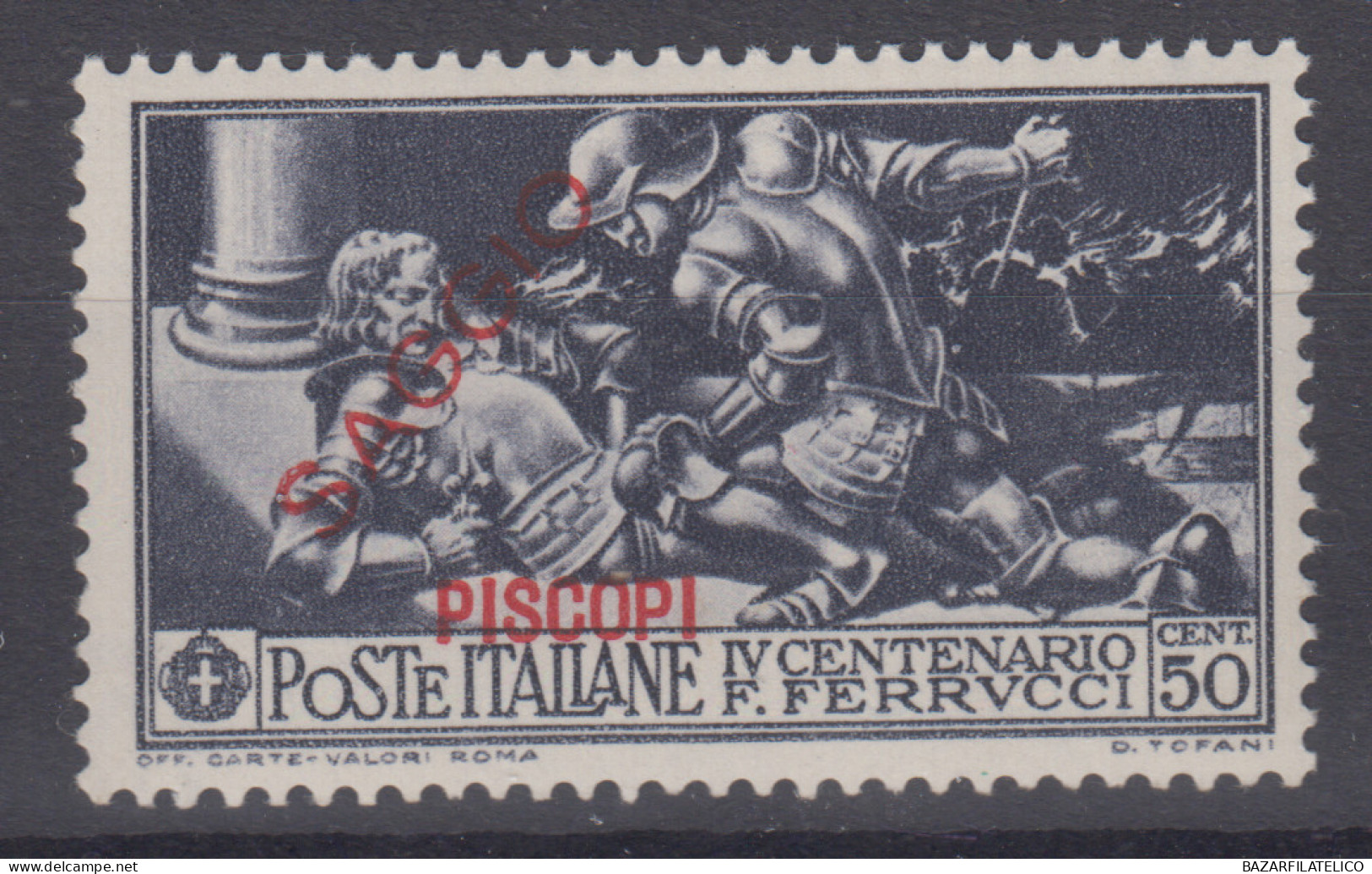 EGEO PISCOPI 1930 FERRUCCI 50 CENTESIMI VARIETA' SAGGIO G.I MNH** - Egée (Piscopi)