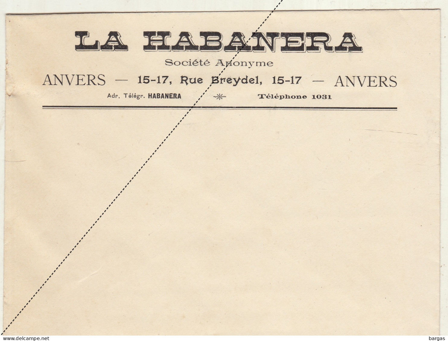 Enveloppe Cigare Havane La Habanera Anvers - 1800 – 1899