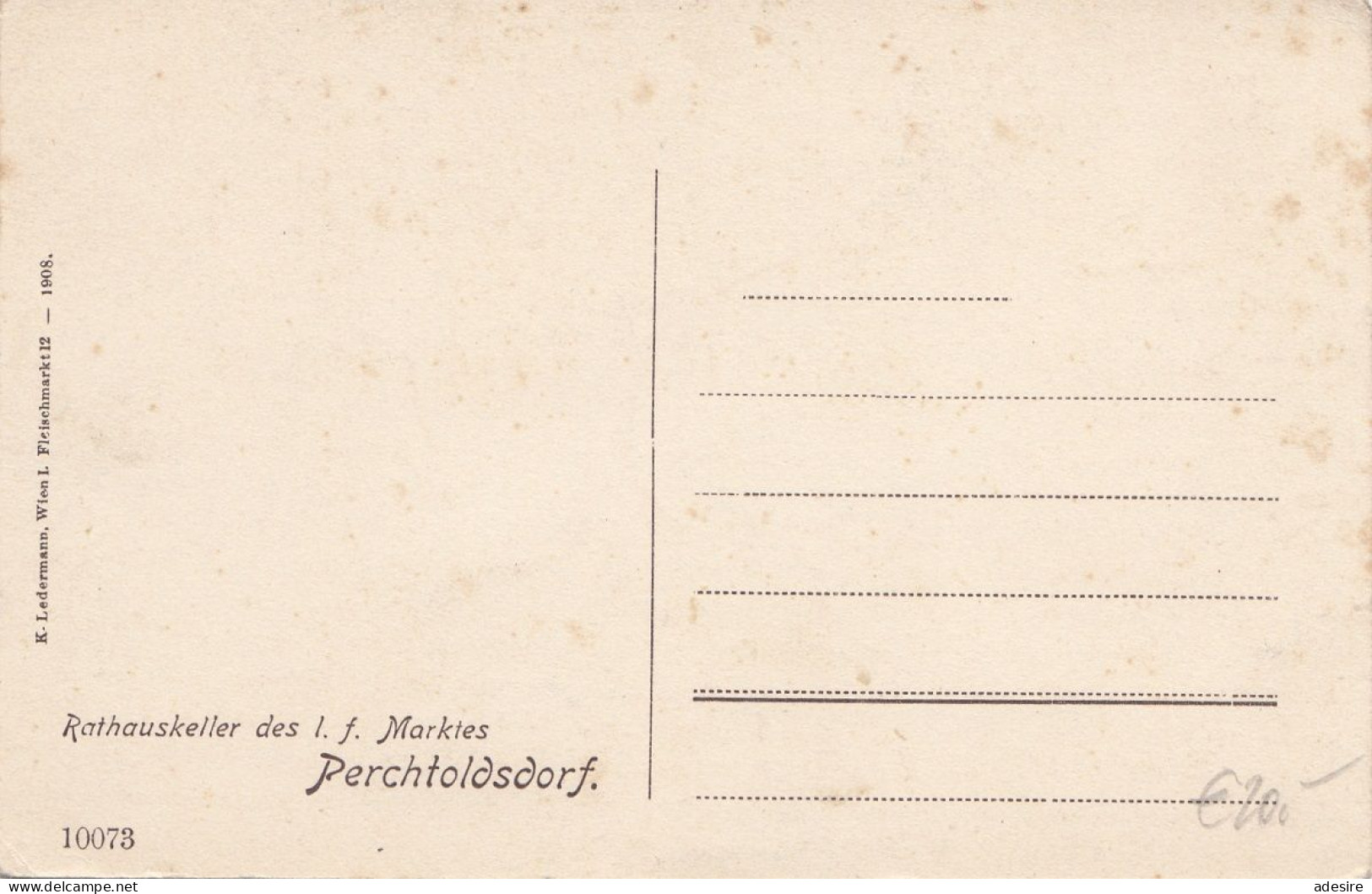 NÖ - PERCHTOLDSDORF - Rathauskeller 1908, Karte Nicht Gelaufen, Gute Erhaltung ... - Perchtoldsdorf