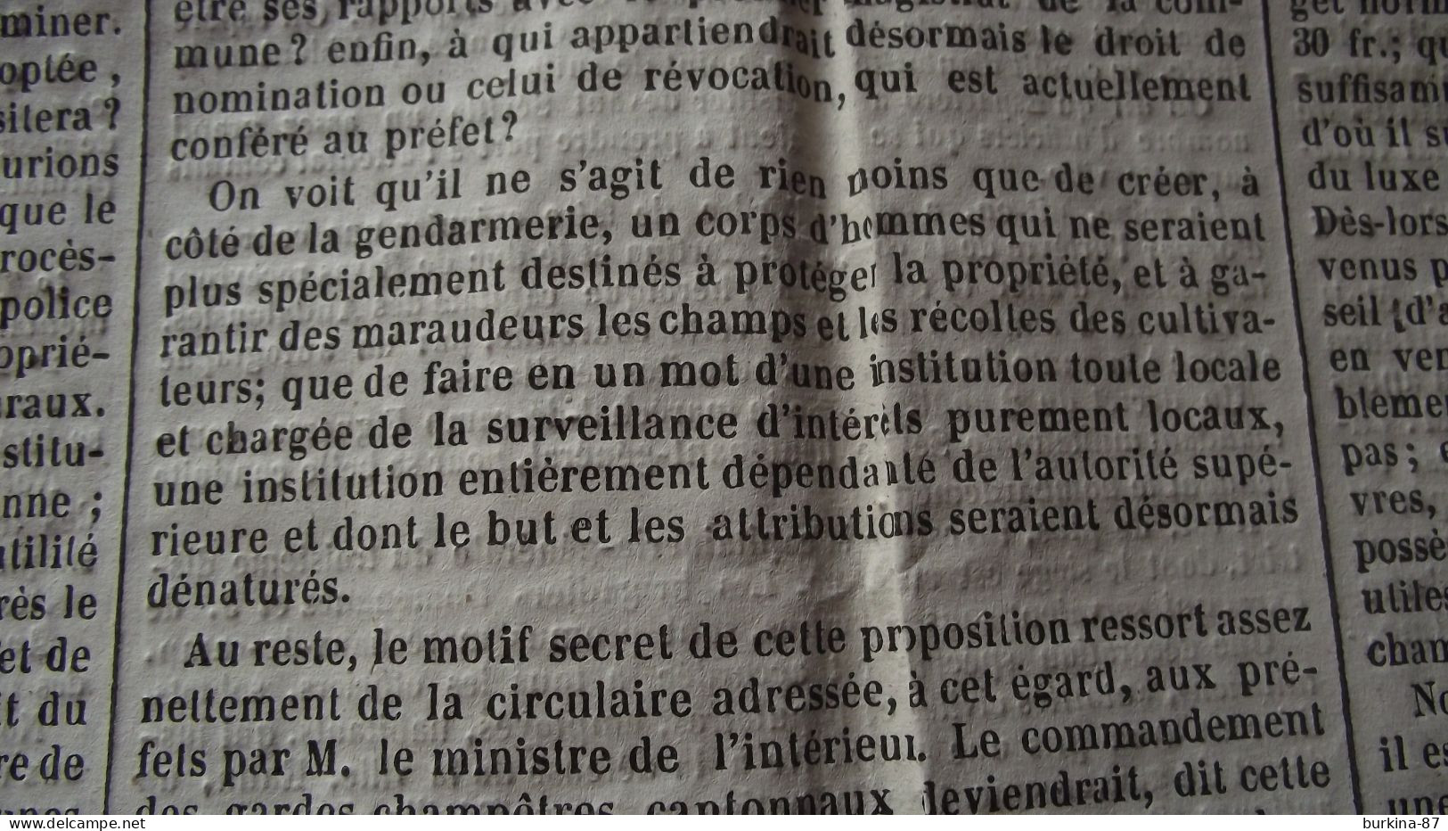 LE PERSEVERANT, Journal, 10 Aout 1843, Journal Des Départements Du Centre, Limoges - 1800 - 1849
