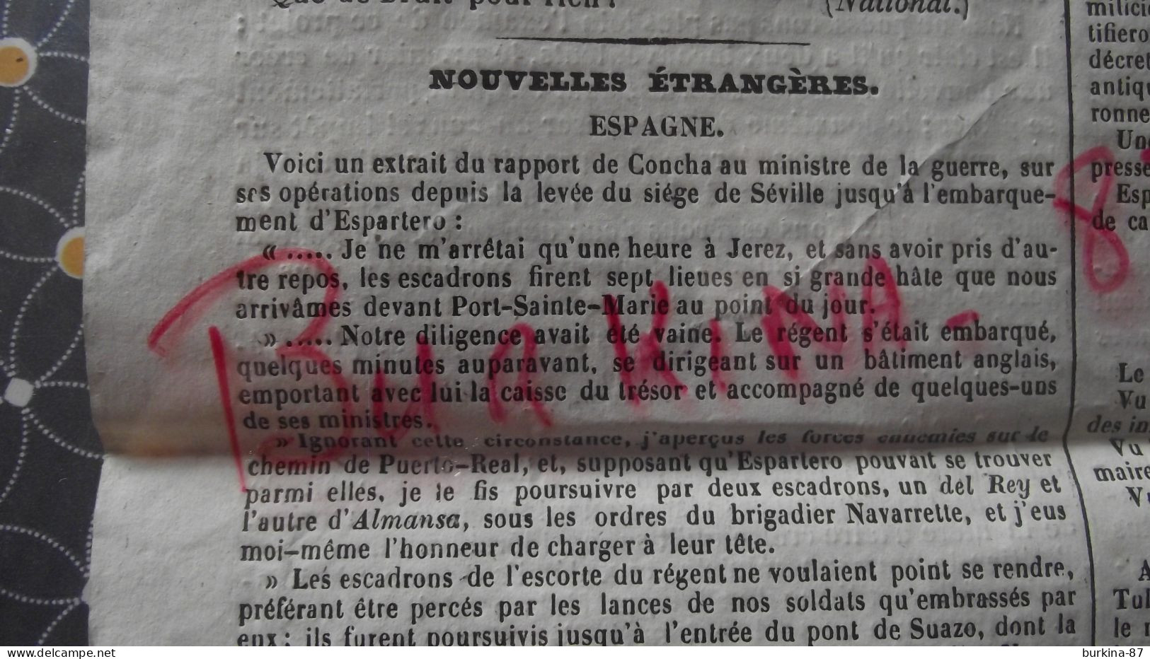 LE PERSEVERANT, Journal, 10 Aout 1843, Journal Des Départements Du Centre, Limoges - 1800 - 1849