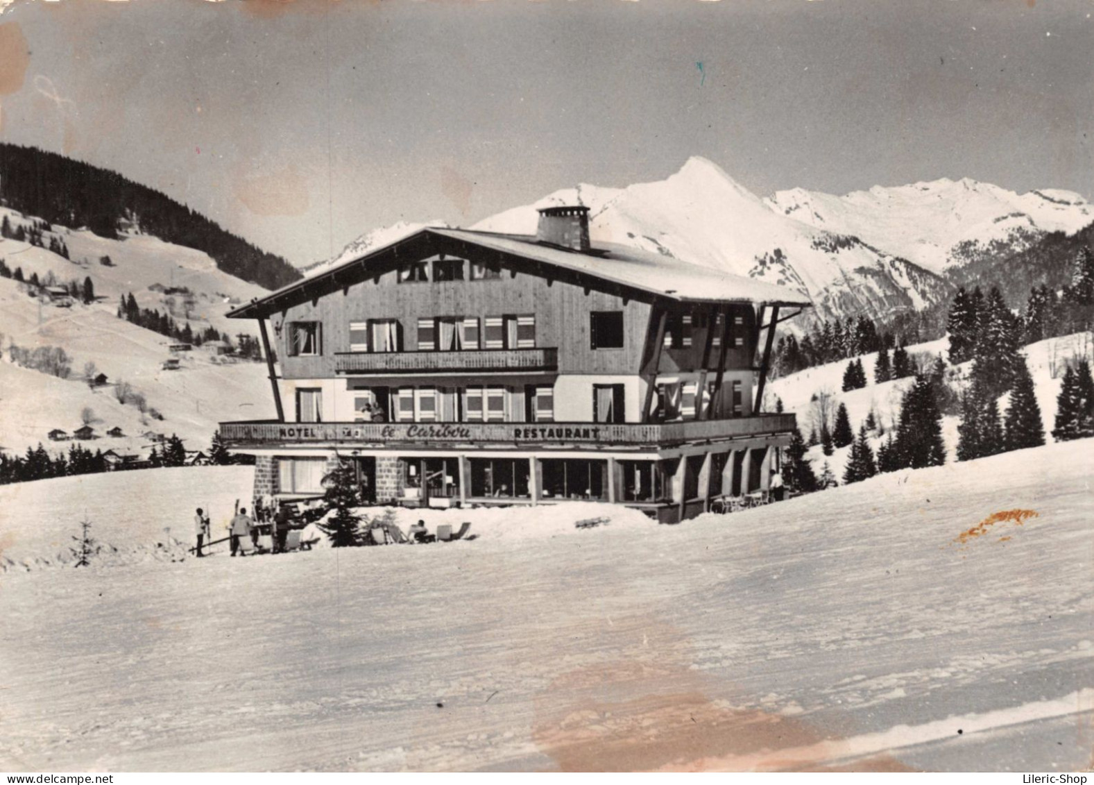 LES GETS (Haute-Savoie) Alt. 1200 M « Hôtel LE CARIBOU » Eté Hiver Au Pied Des Pistes De La Turche -  Cpsm  GF ± 1960 - Les Gets