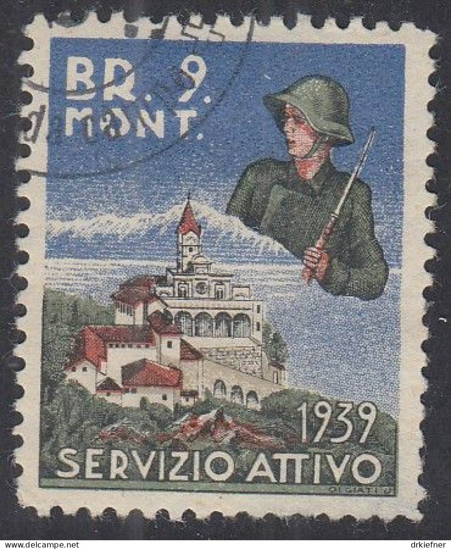 SCHWEIZ Soldatenmarke: BR. 9. Mont., 1939, Gestempelt - Vignettes