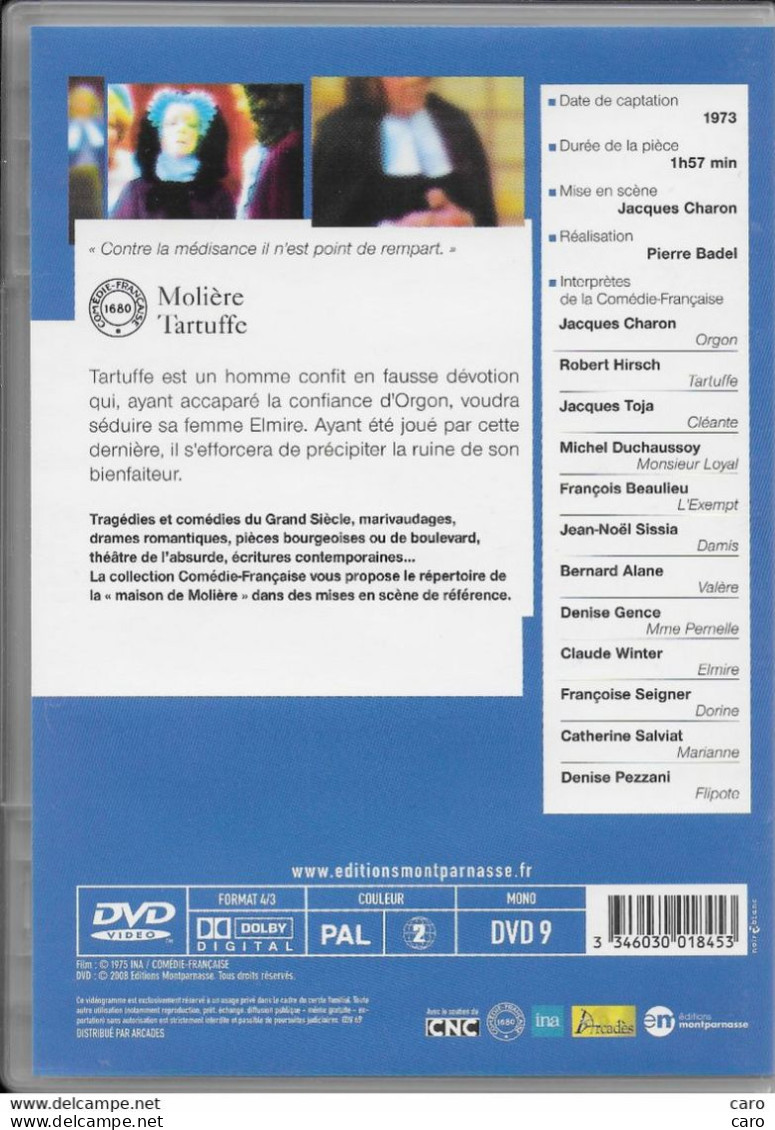 DVD : Molière, Tartuffe (Comédie Française) - Classiques