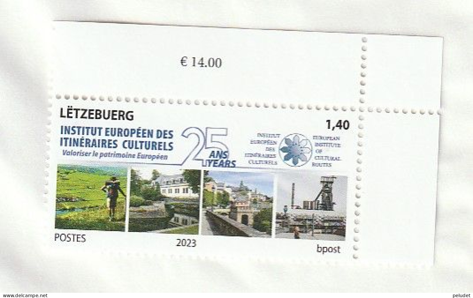 Luxembourg 2023 Institut Europeen Des Itineraires Culturels 25 Ans 1 V. ** Mi 2336, Yt 2279 - Unused Stamps