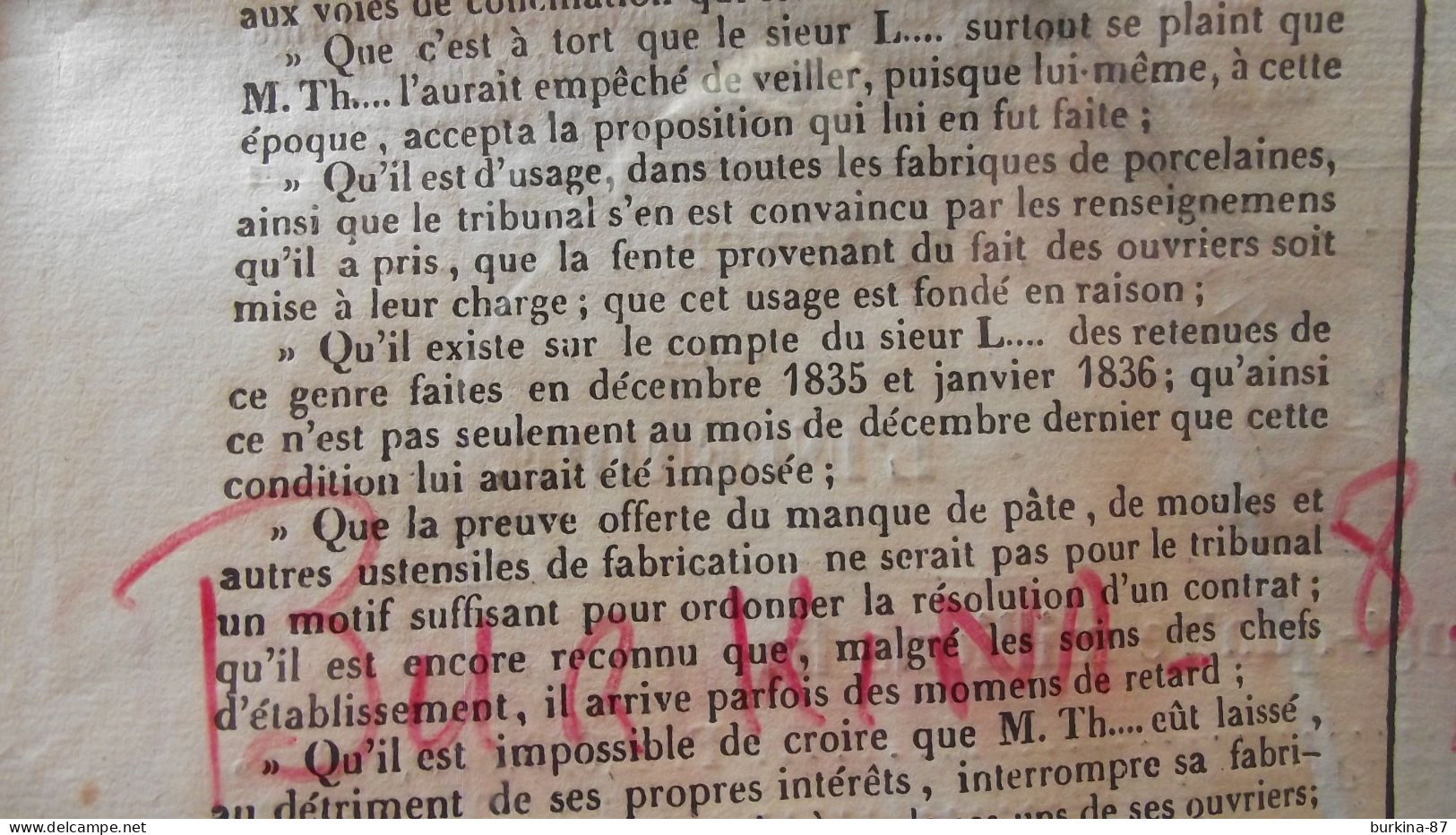 Les ANNALES DE LA HTE VIENNE, journal, 11 aout 1837, Limoges