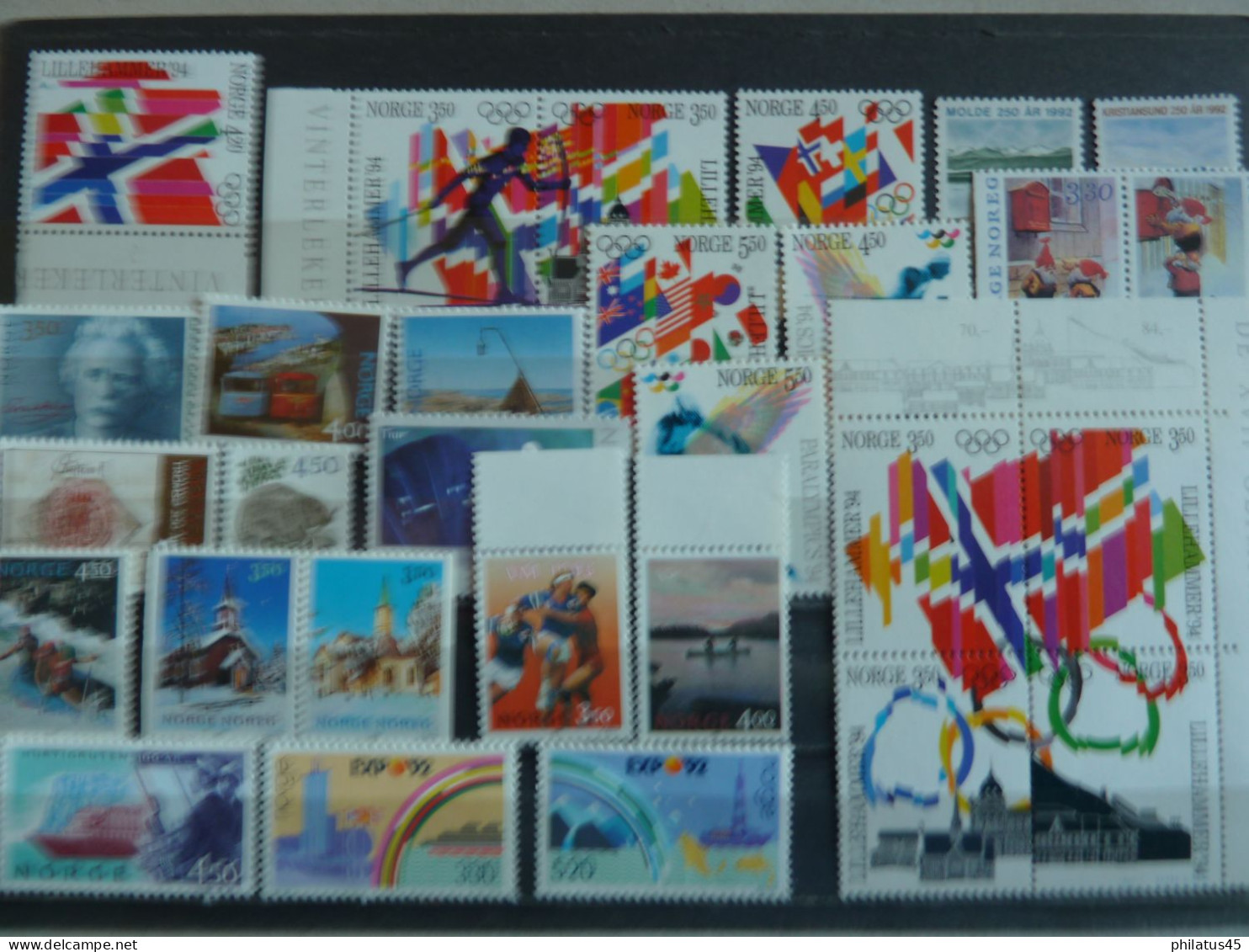 NORVEGE  LOT DE TIMBRES NEUFS ** TOUS DIFFERENTS - Collections