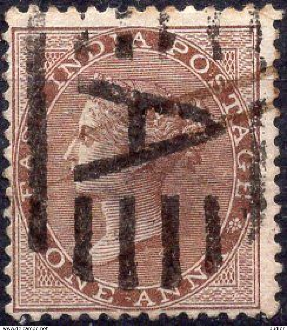 INDIA (BRITISCH OCCUPATION) :1860: Y.11° : 1 Anna : Gestempeld / Oblitéré / Cancelled. - 1858-79 Kolonie Van De Kroon