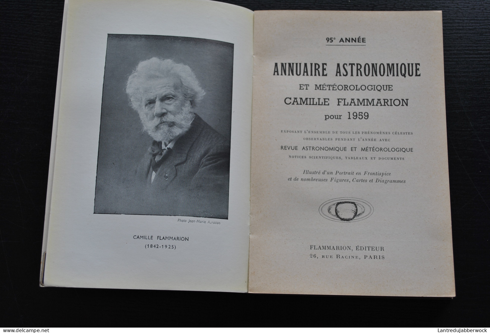 Annuaire Astronomique Et Météorologique Camille FLAMMARION 1959 Observatoire De Juvisy Astronomie Téléscope Calendrier - Astronomía