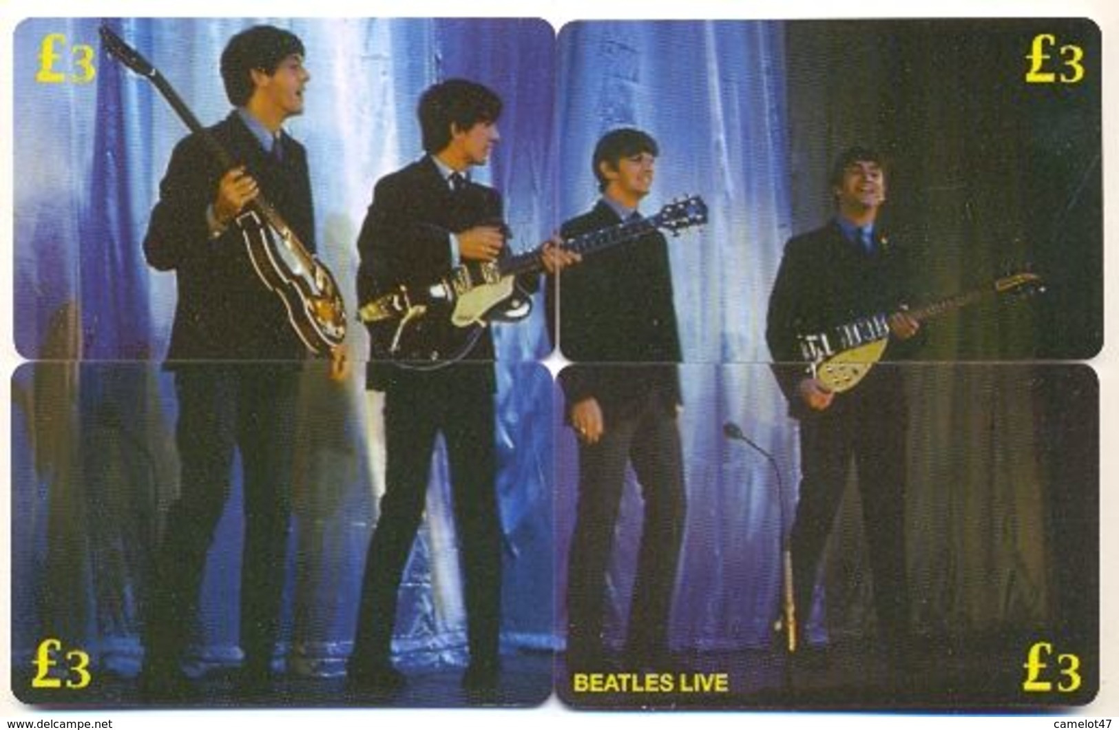 The Beatles, ET Telecard, 4 Prepaid Calling Cards, PROBABLY FAKE, # Beatles-1 - Puzzles