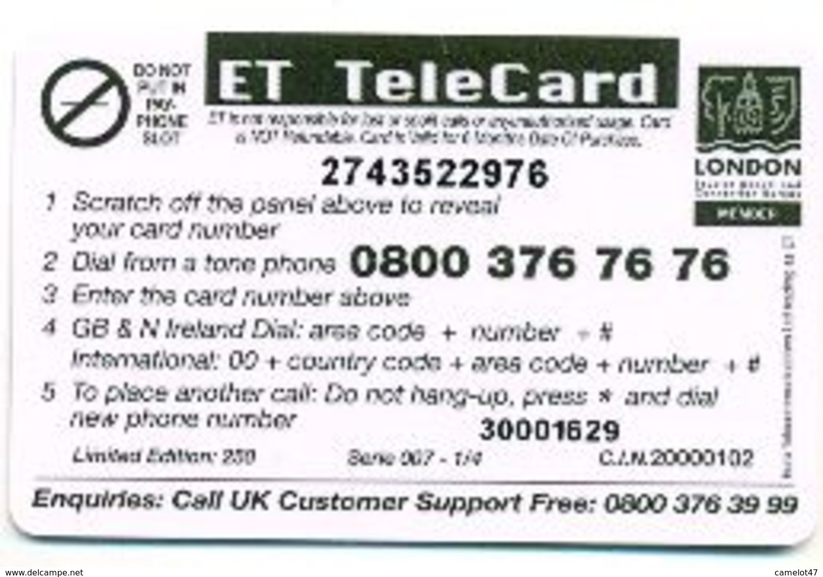 The Beatles, ET Telecard, 4 Prepaid Calling Cards, PROBABLY FAKE, # Beatles-1 - Rompecabezas